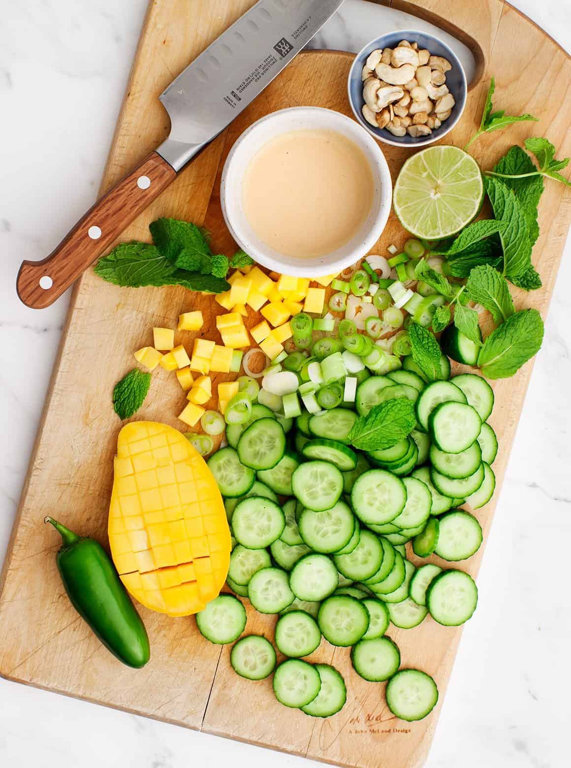 Cucumber Mango Miso Noodle Bowl Cucumber Mango Miso Noodle Bowl ingredients