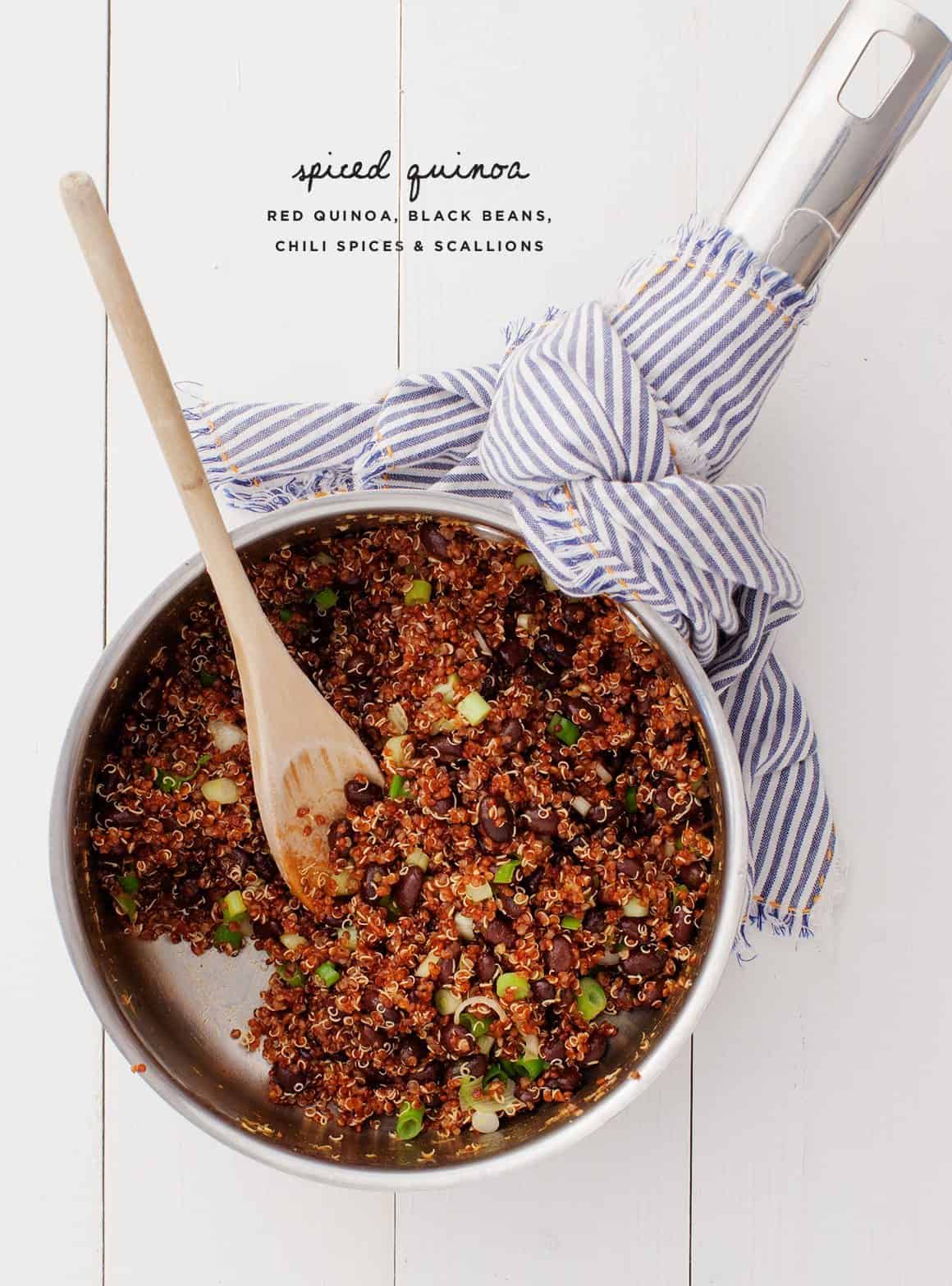 Taco Salad with Jalapeño Ranch Taco Salad Recipe components in a skillet