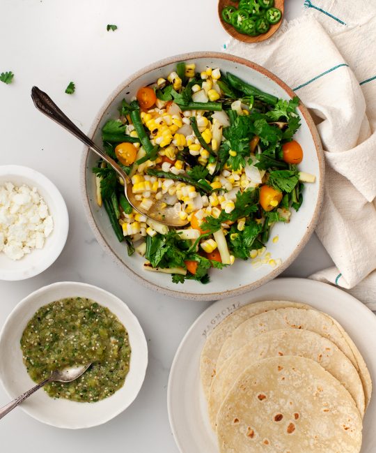 Corn & Green Bean Tomatillo Tacos Recipe Love and Lemons