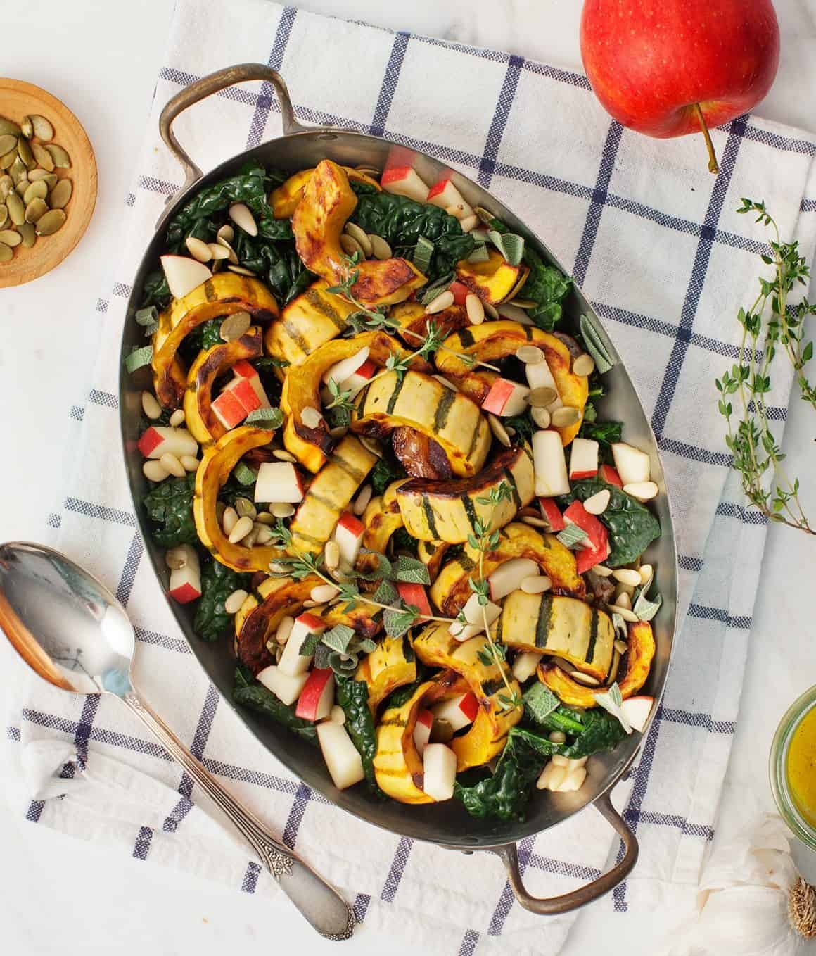 Fall Apple and Delicata Squash Recipe Salad