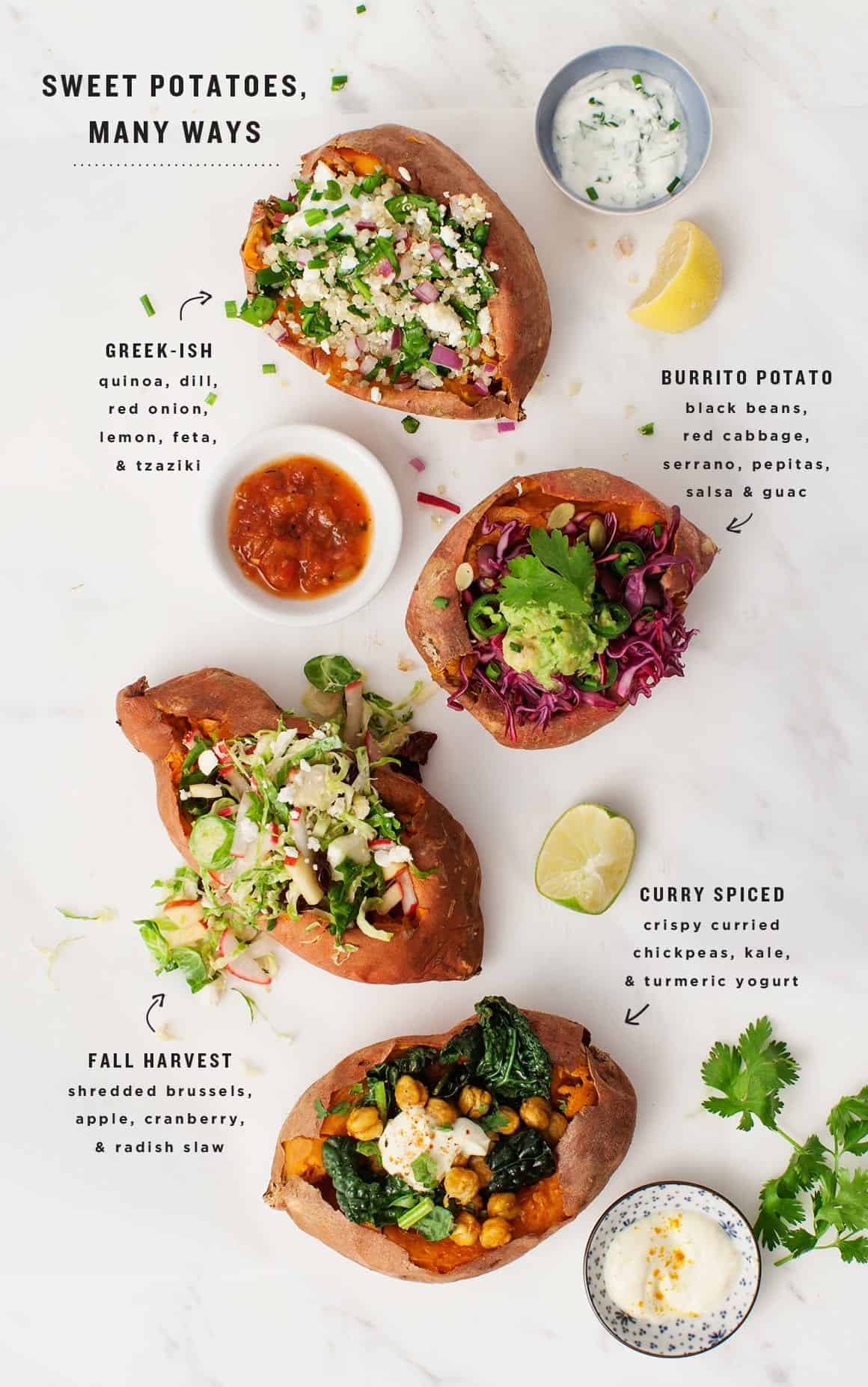 Stuffed sweet potato fall dinner ideas