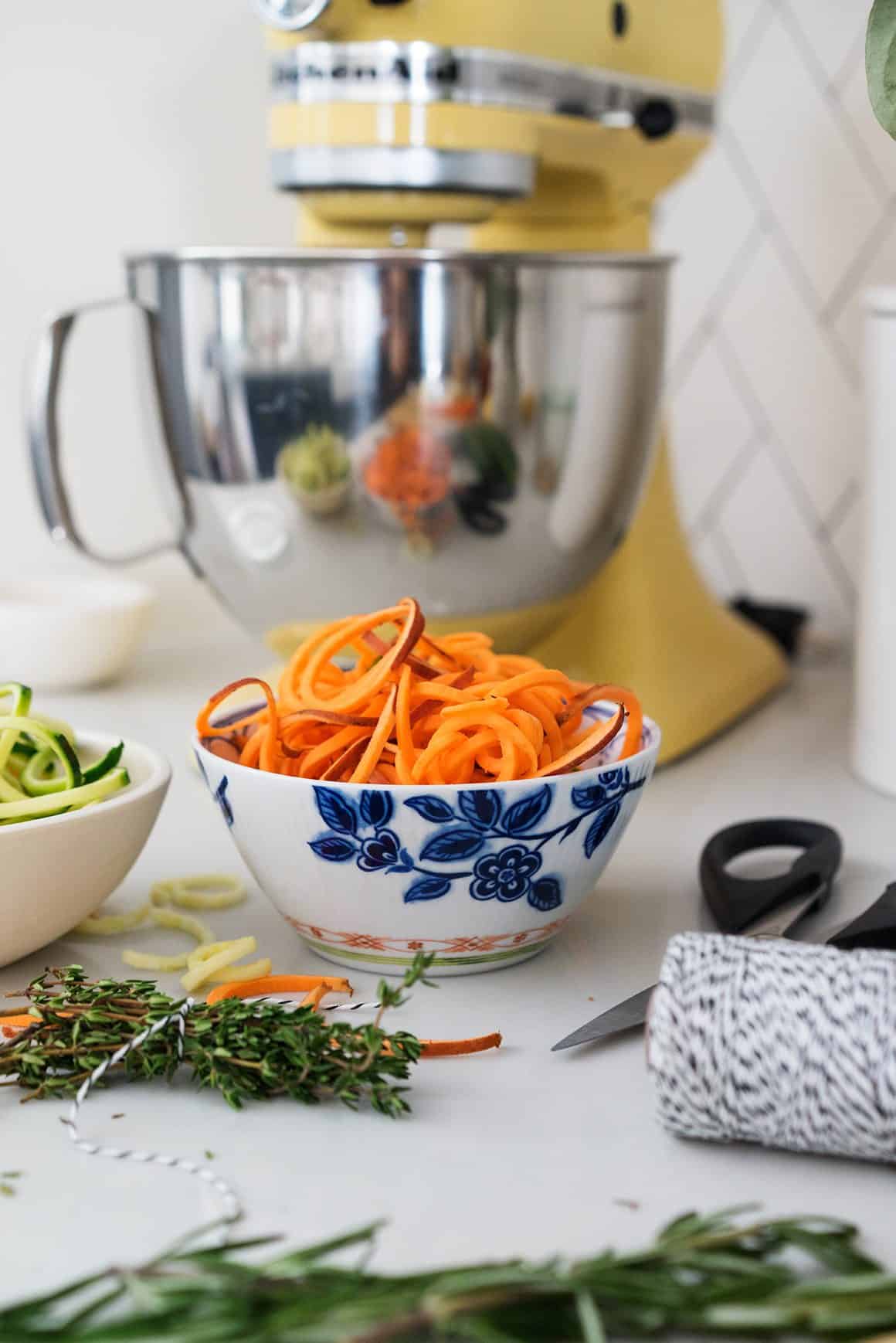 Spiralizing vegetables: How to use a KitchenAid mixer spiralizer