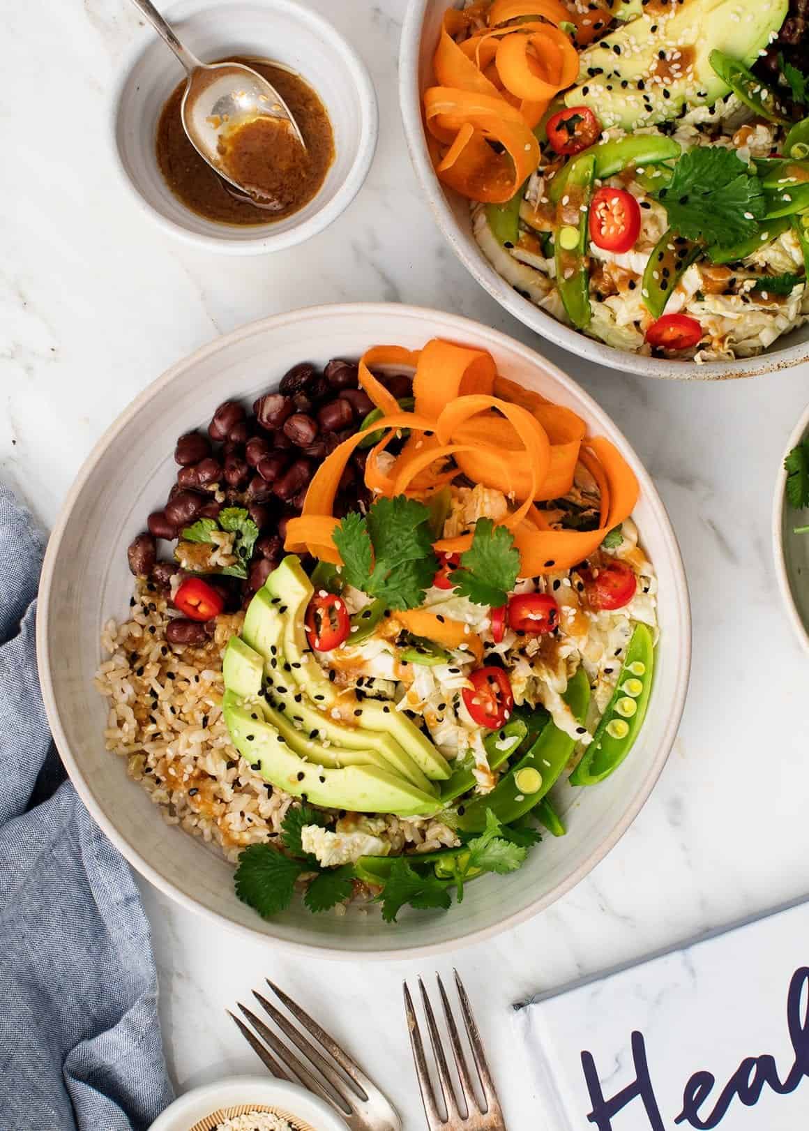 Brown Rice and Adzuki Bean Bowls