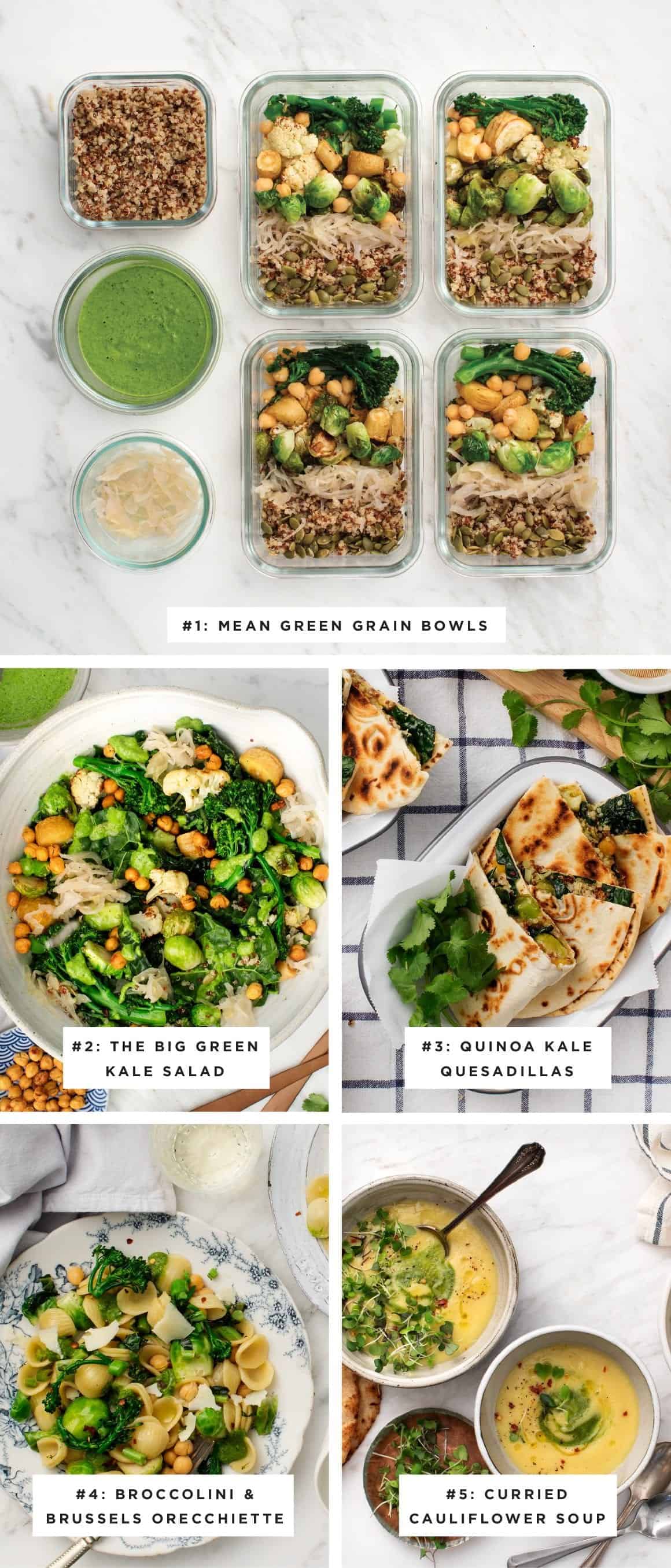 5-Day Meal Plan Recap