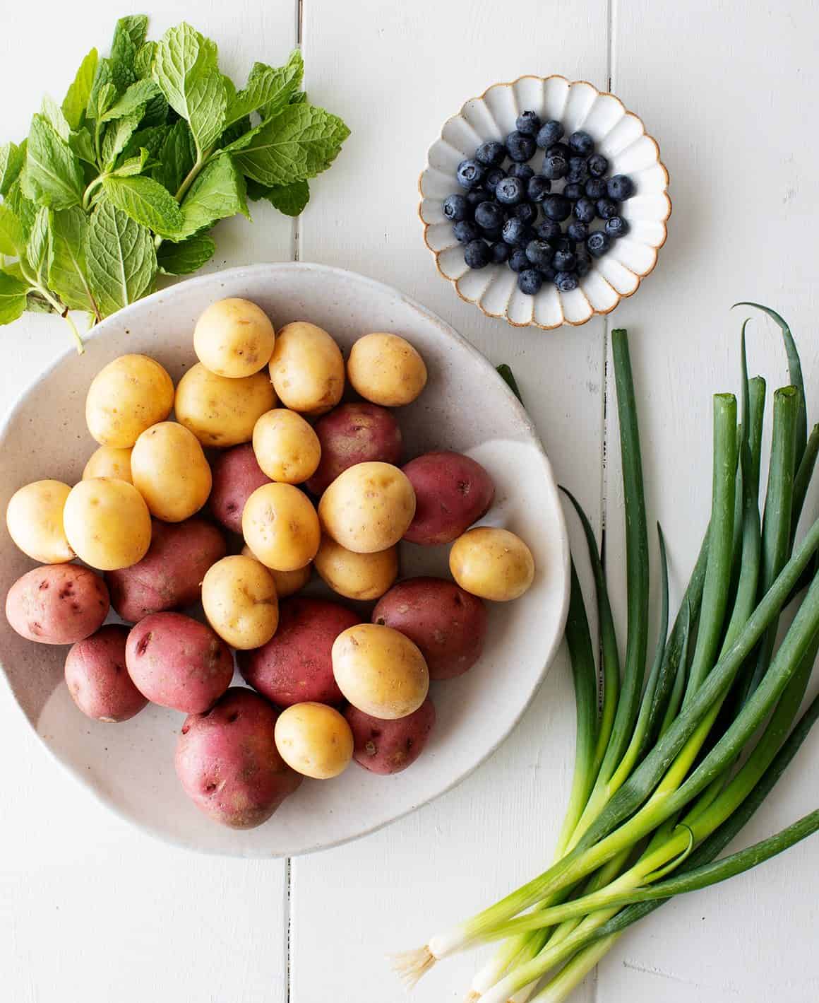 Grilled Potato Salad with Grilled Scallion Vinaigrette