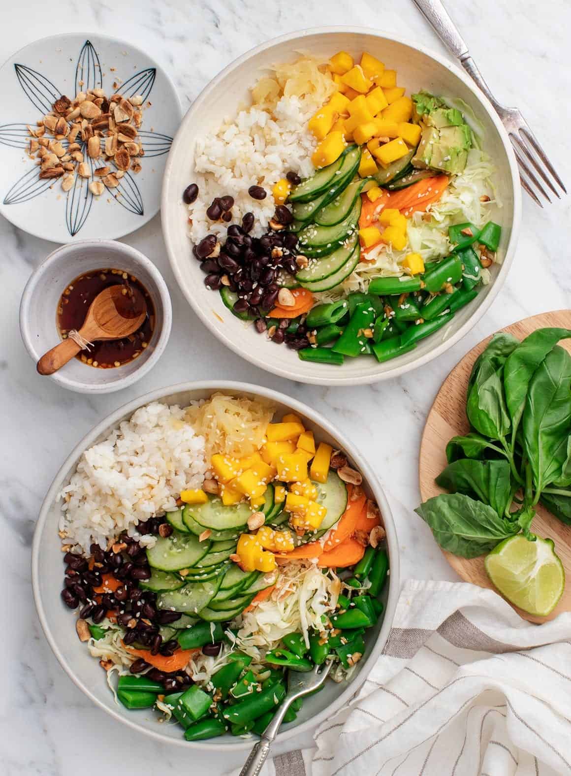 Black beans and rice bowl