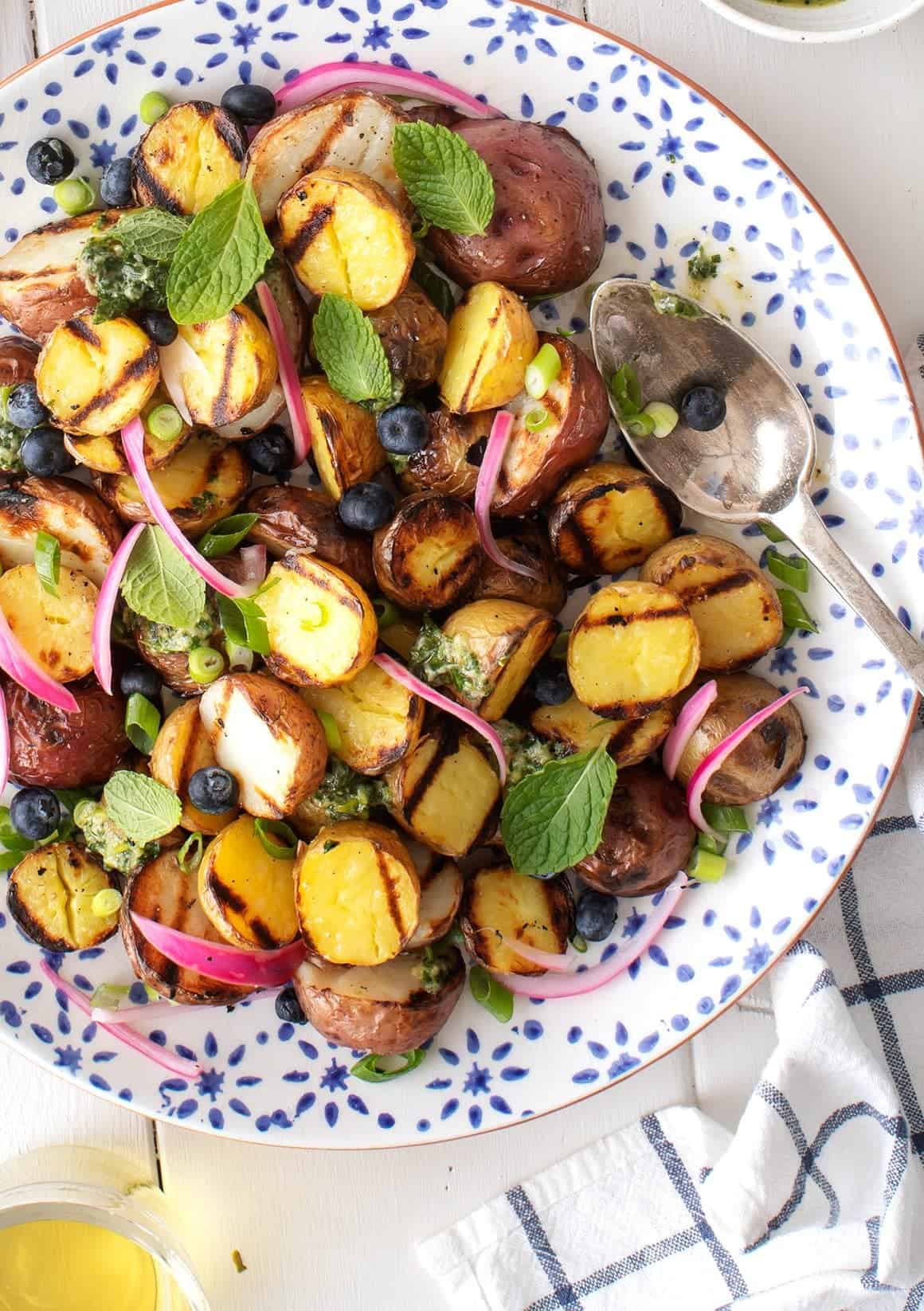 Grilled Eggplant and Purple Cauliflower Caponata