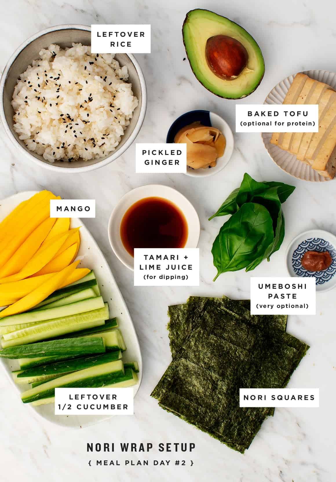 Quick Nori Roll with Cucumber and Avocado Recipe