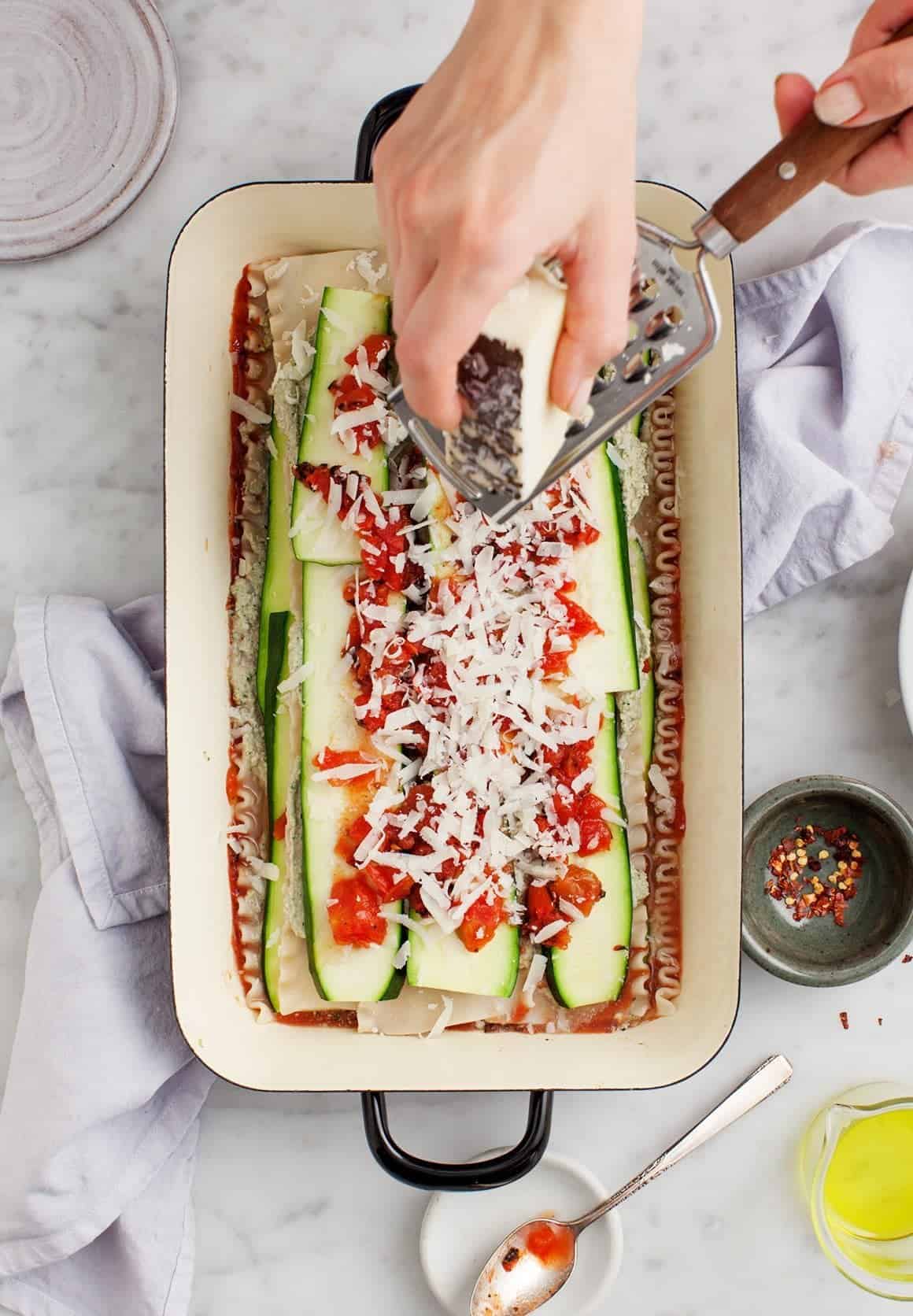 Zucchini Lasagna with Zucchini “Ricotta”