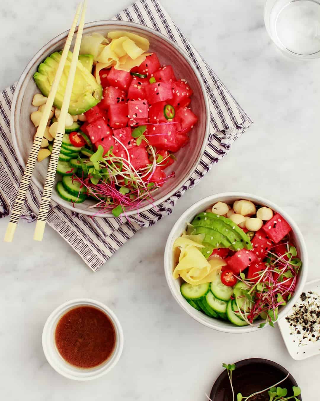 Watermelon Poke Bowls