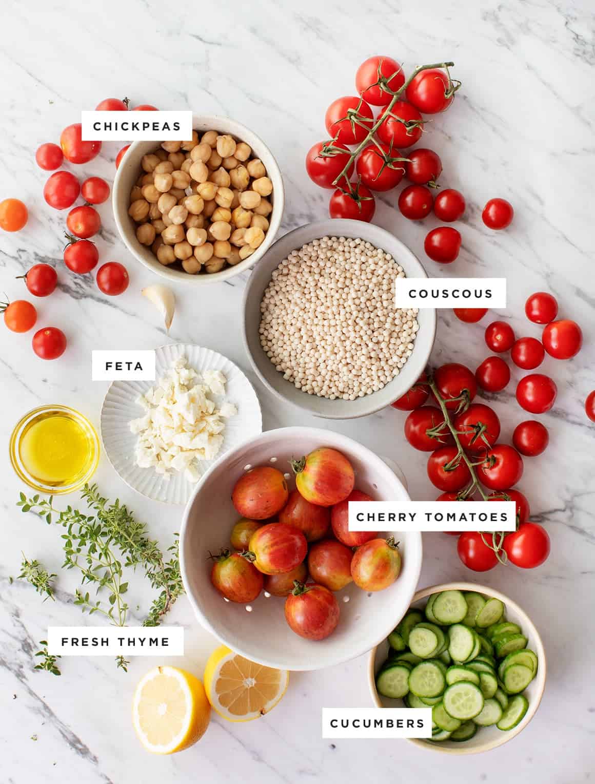 Roasted Cherry Tomato & Thyme Couscous Salad Recipe - Love and Lemons