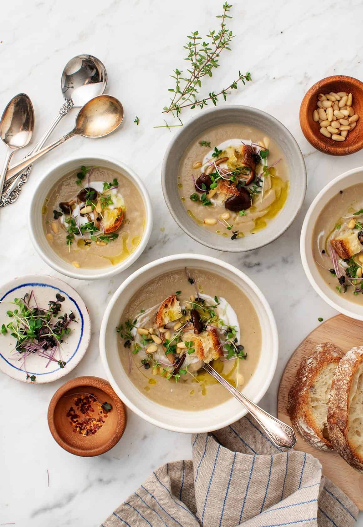 Creamy Celery Root Cauliflower Soup