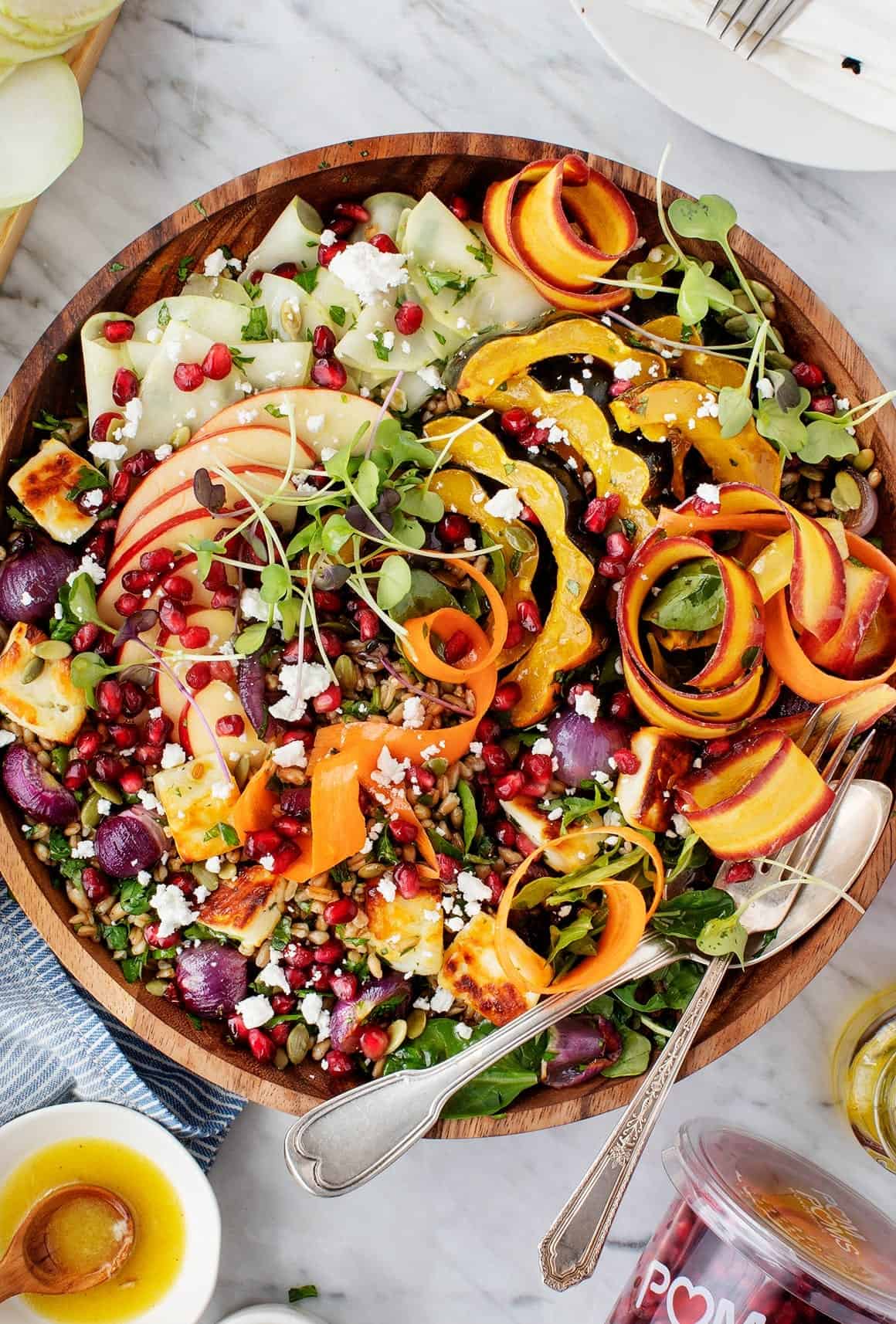 Pomegranate salad in a bowl