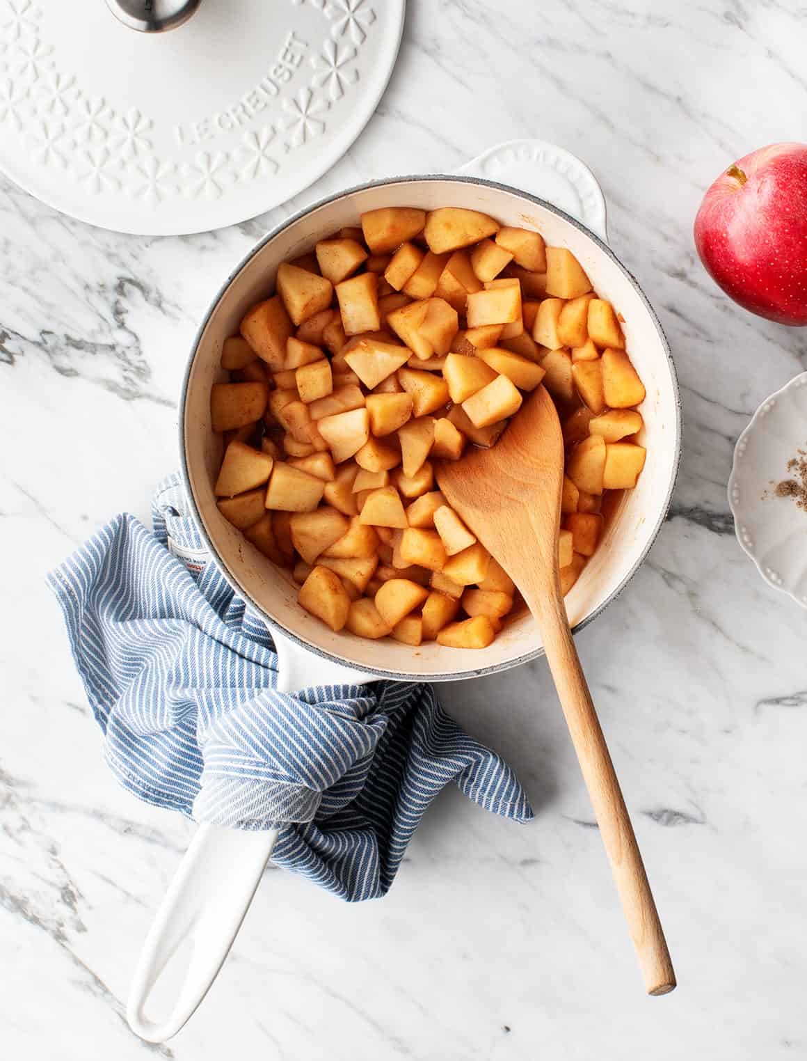 Spiced Healthy Apple Crisp with Pomegranates