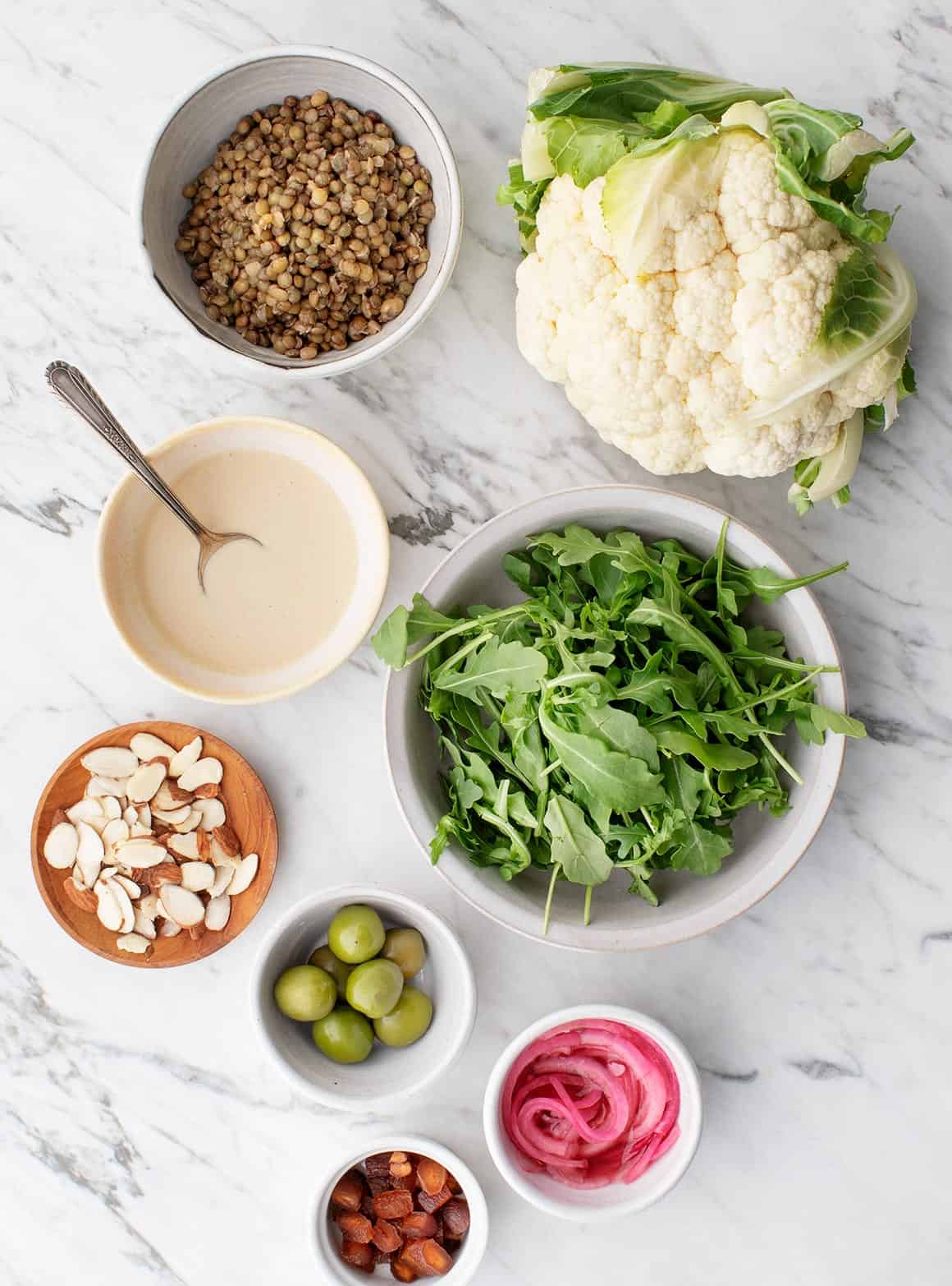 Roasted Cauliflower, Tahini & Lentil Salad