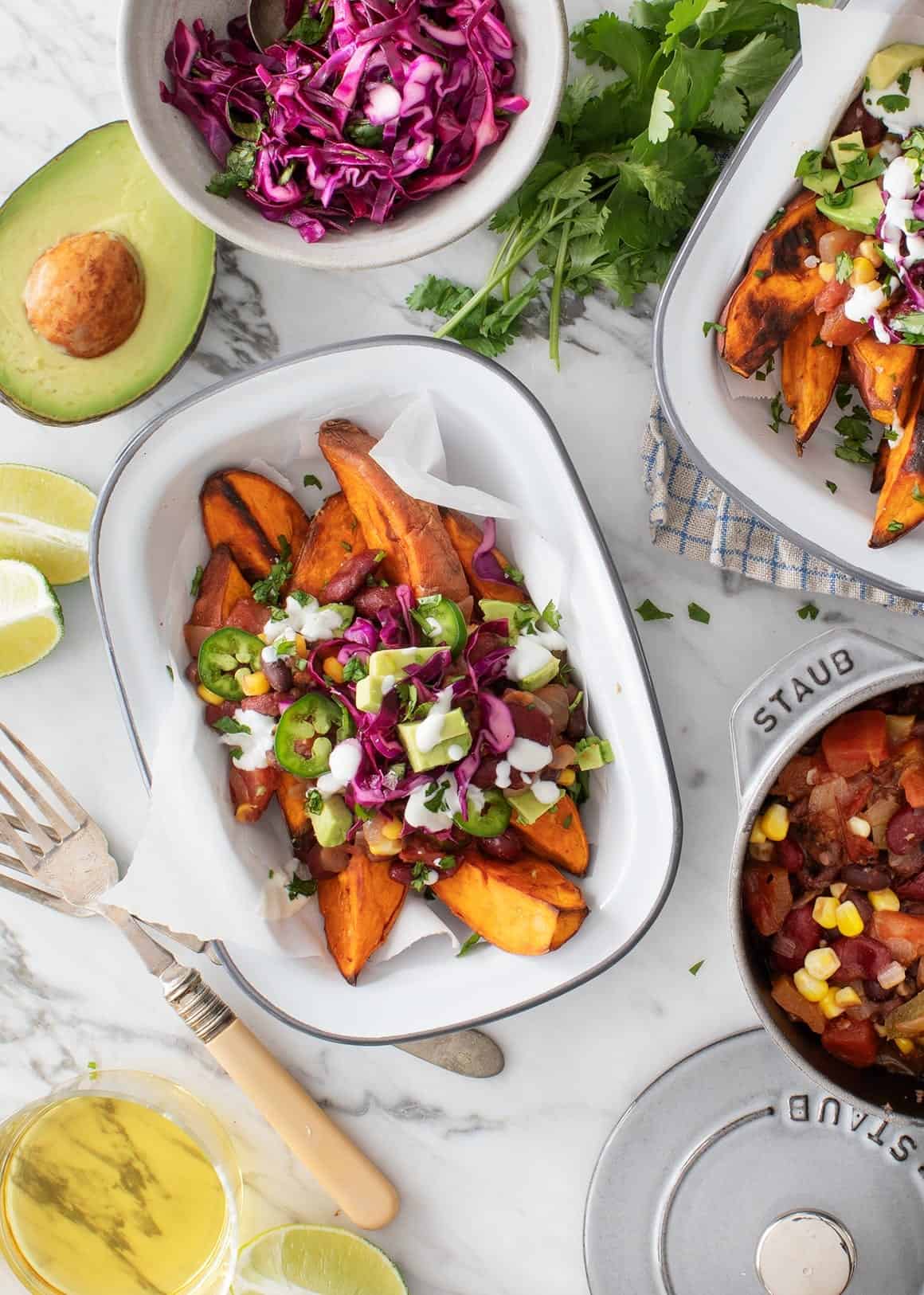 Healthy Game Day Recipes - Sweet Potato Chili Fries