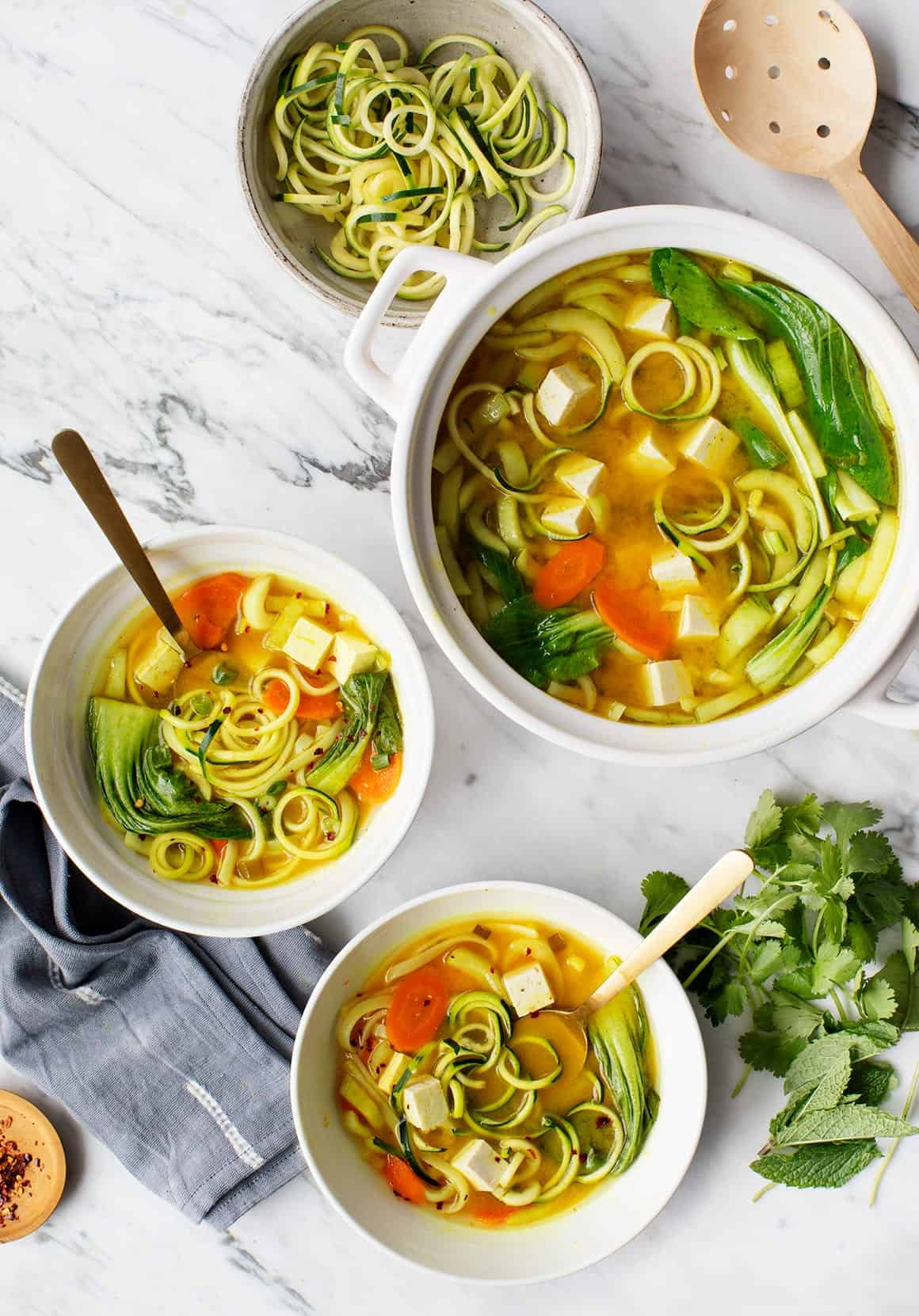 Golden Turmeric Noodle Miso Soup