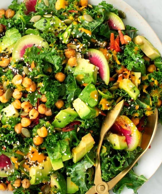Kale Salad w/ Avocado Tahini Sauce Recipe Love and Lemons