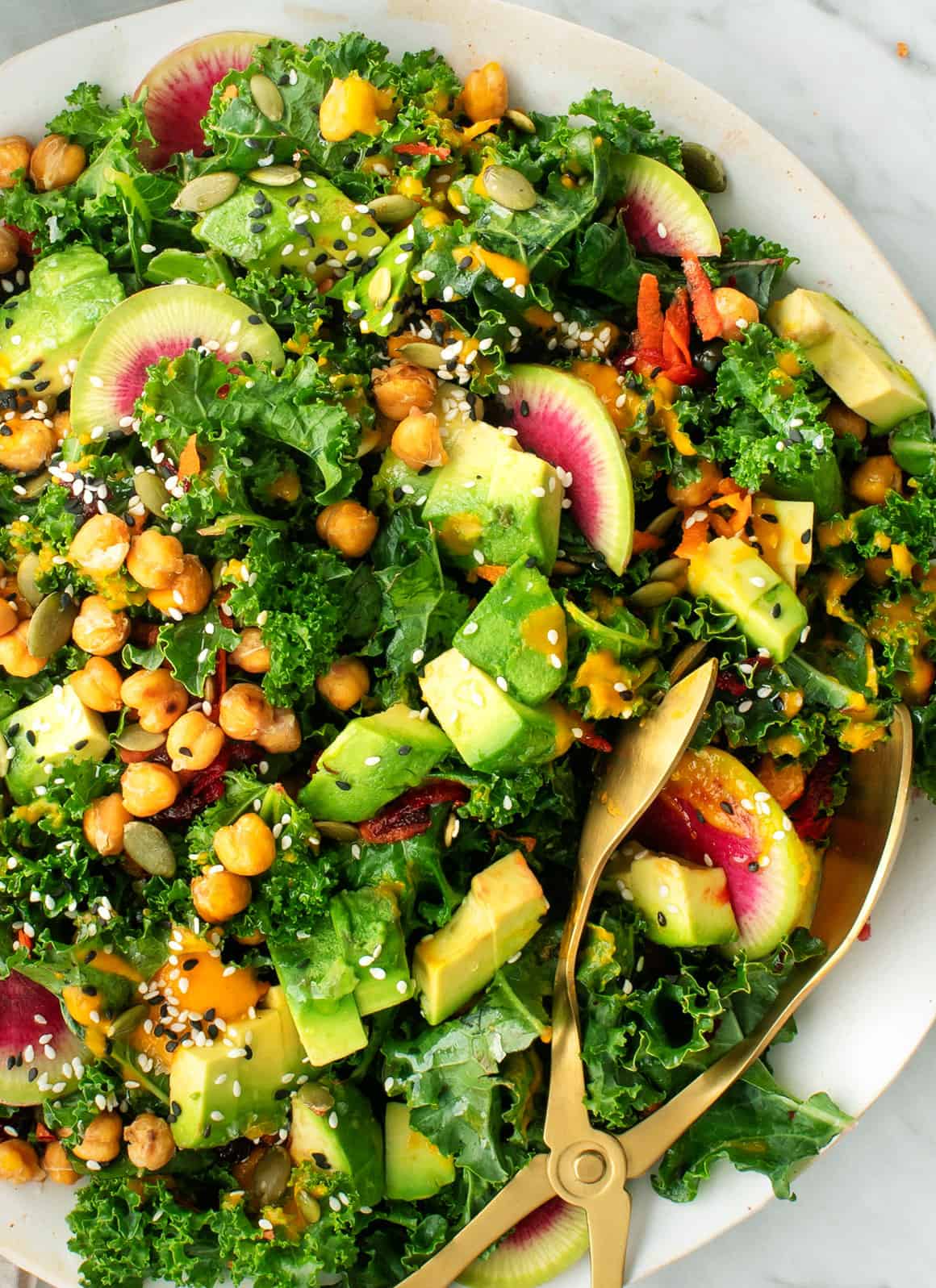 Kale Salad with grated beets