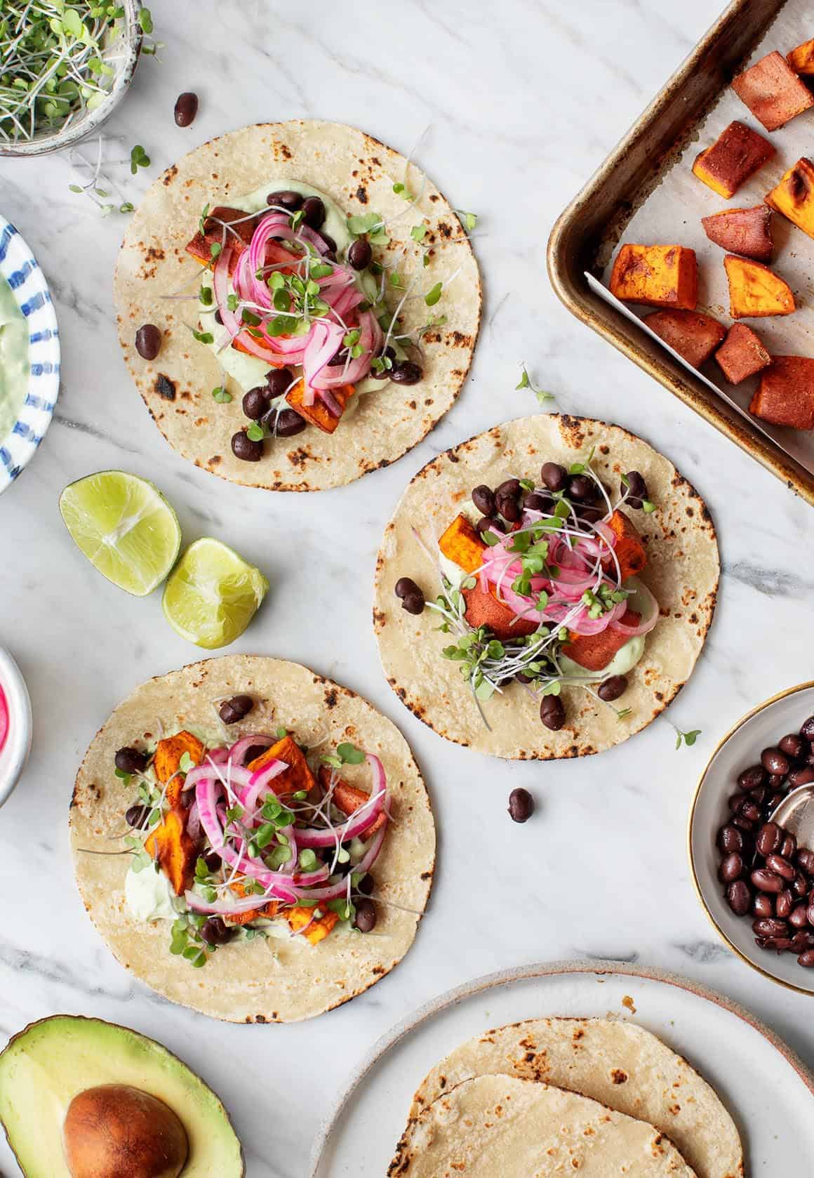 avocado sweet potato tacos