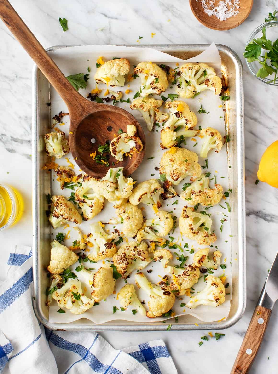 Roasted Cauliflower With Lemon Zest Recipe Love And Lemons