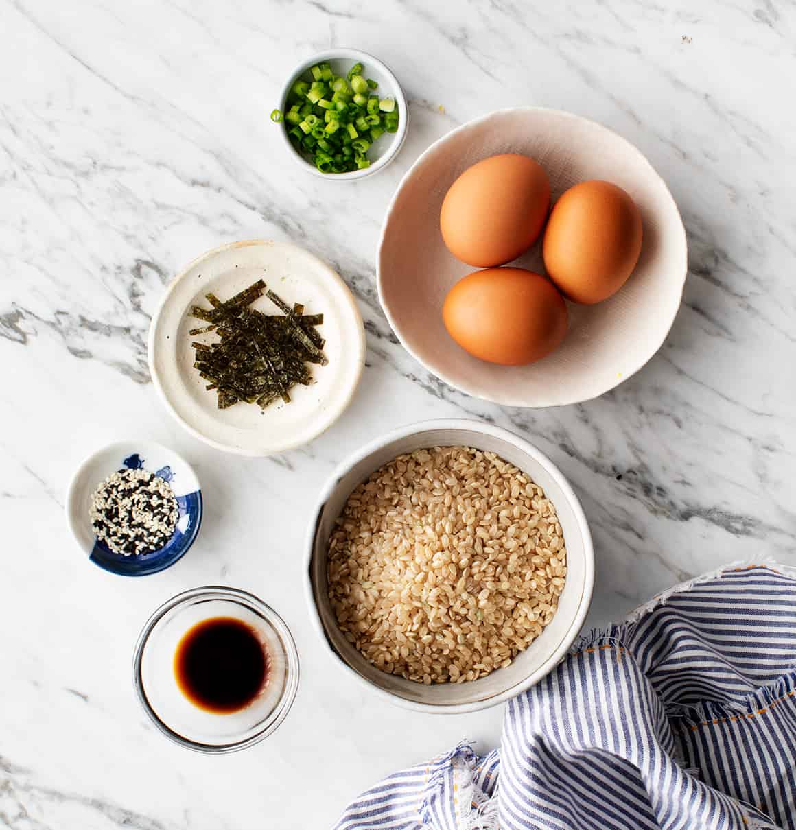 Avocado & Egg Brown Rice Bowl Recipe ingredients