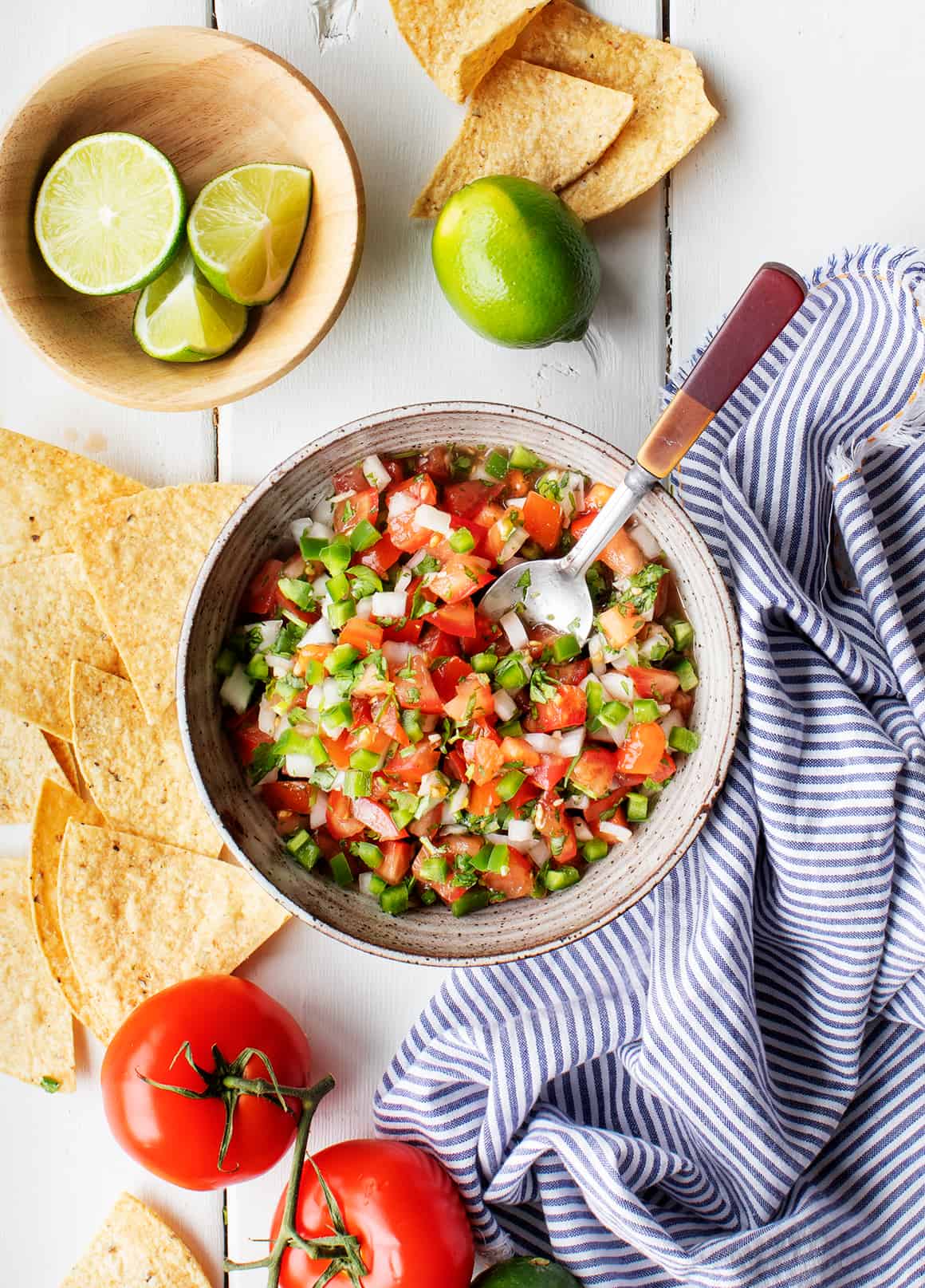 Pico de gallo in a bowl