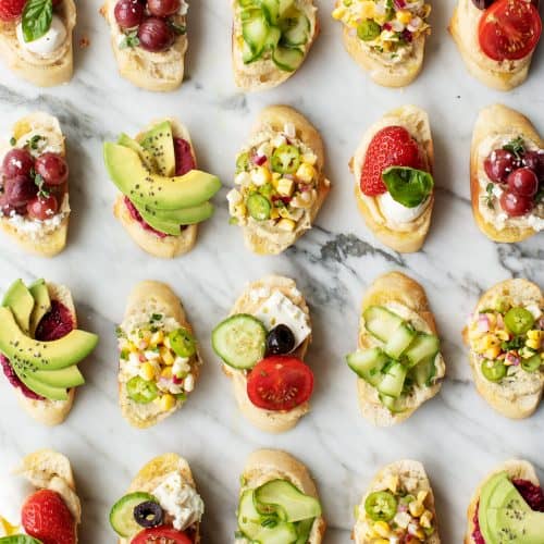 Hummus Crostini Appetizers