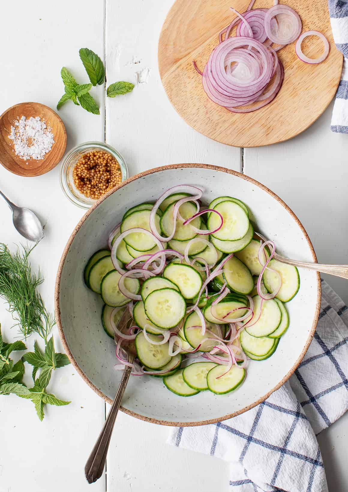 Herb Salad with Mustard Seed Dressing