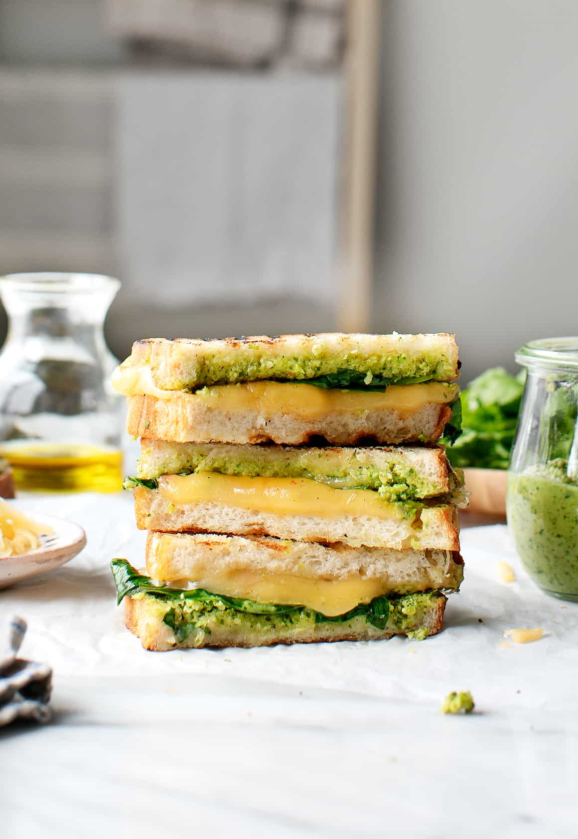 Green Harissa Grilled Cheese