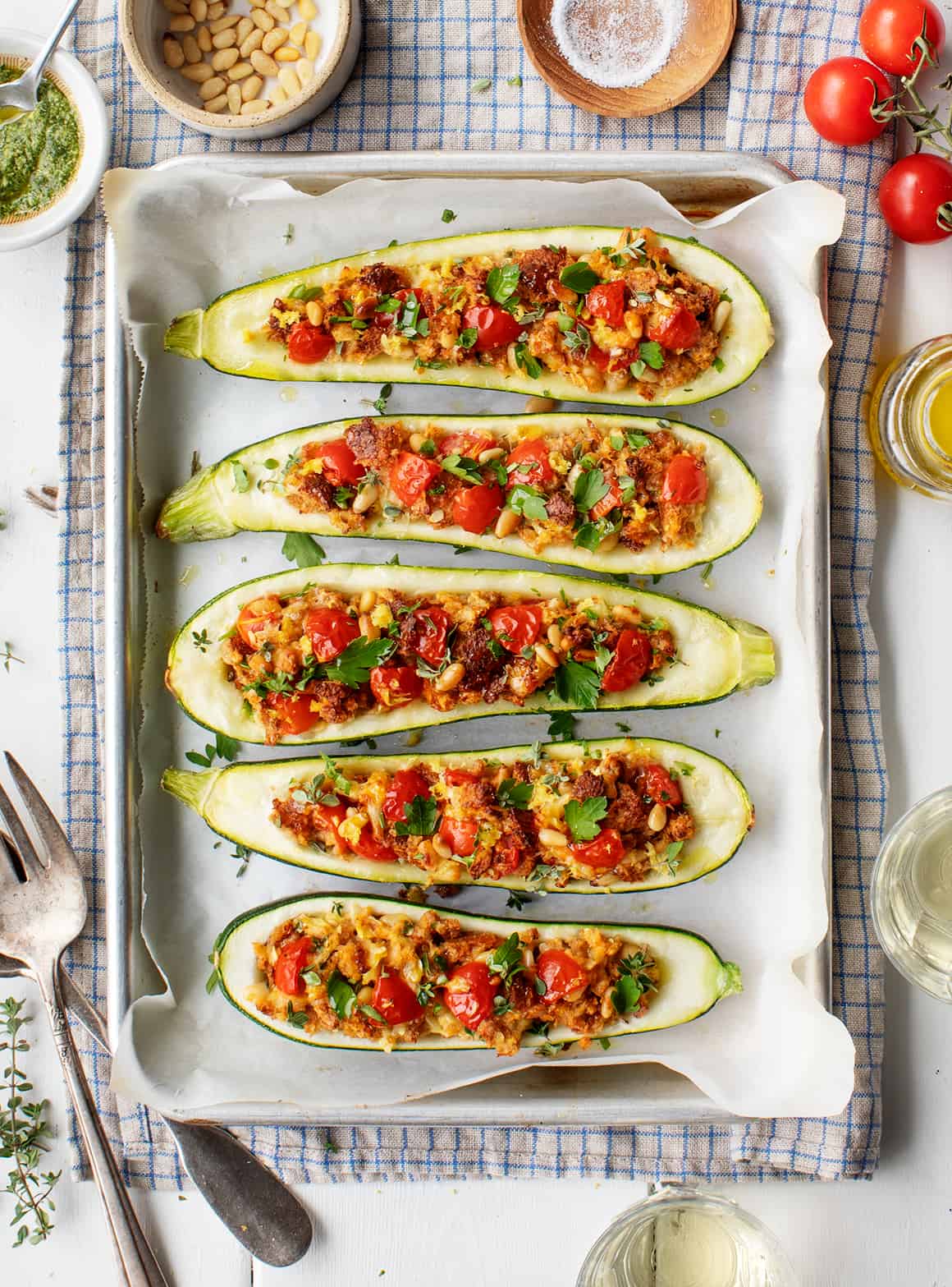 Stuffed zucchini