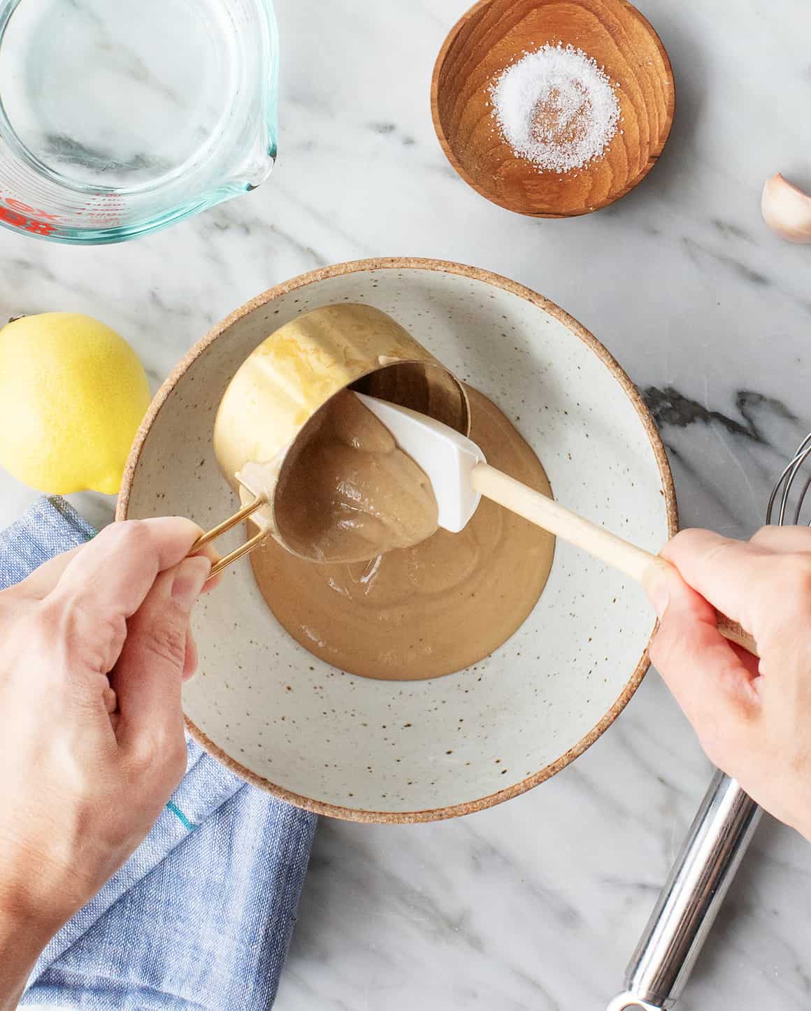 Tahini in a bowl