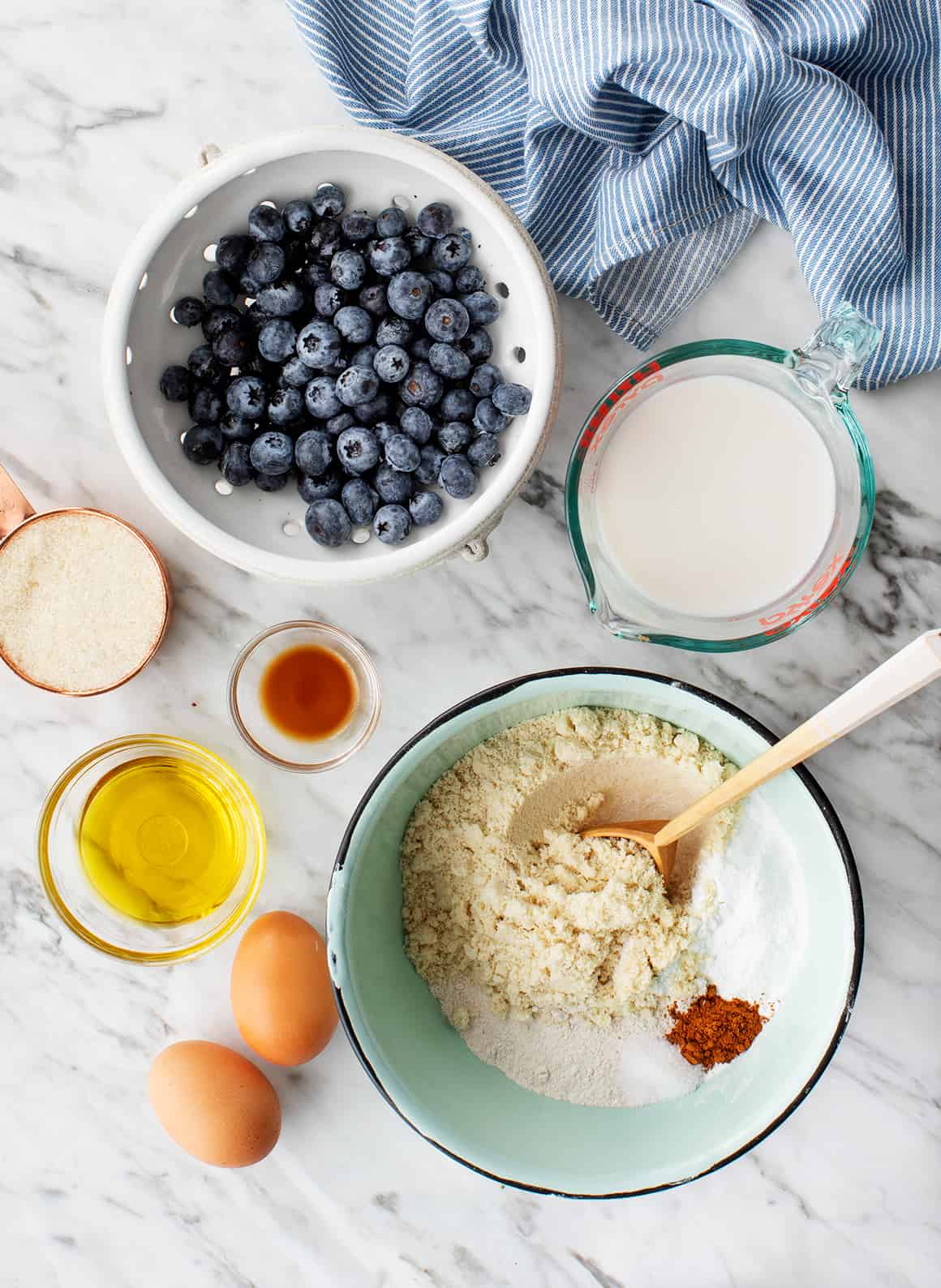 Blueberry Muffin Recipe ingredients