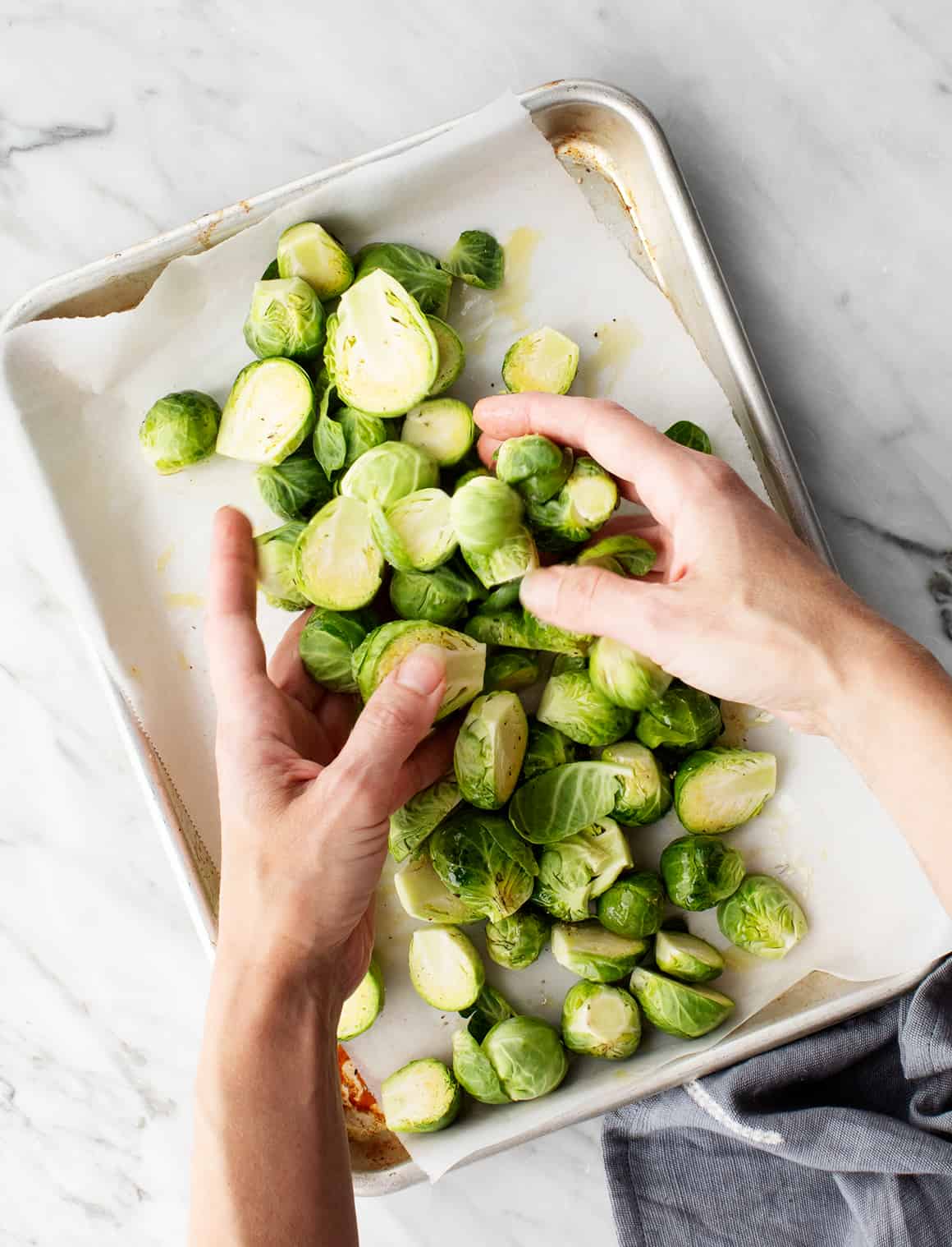 Oven roasted brussel sprouts