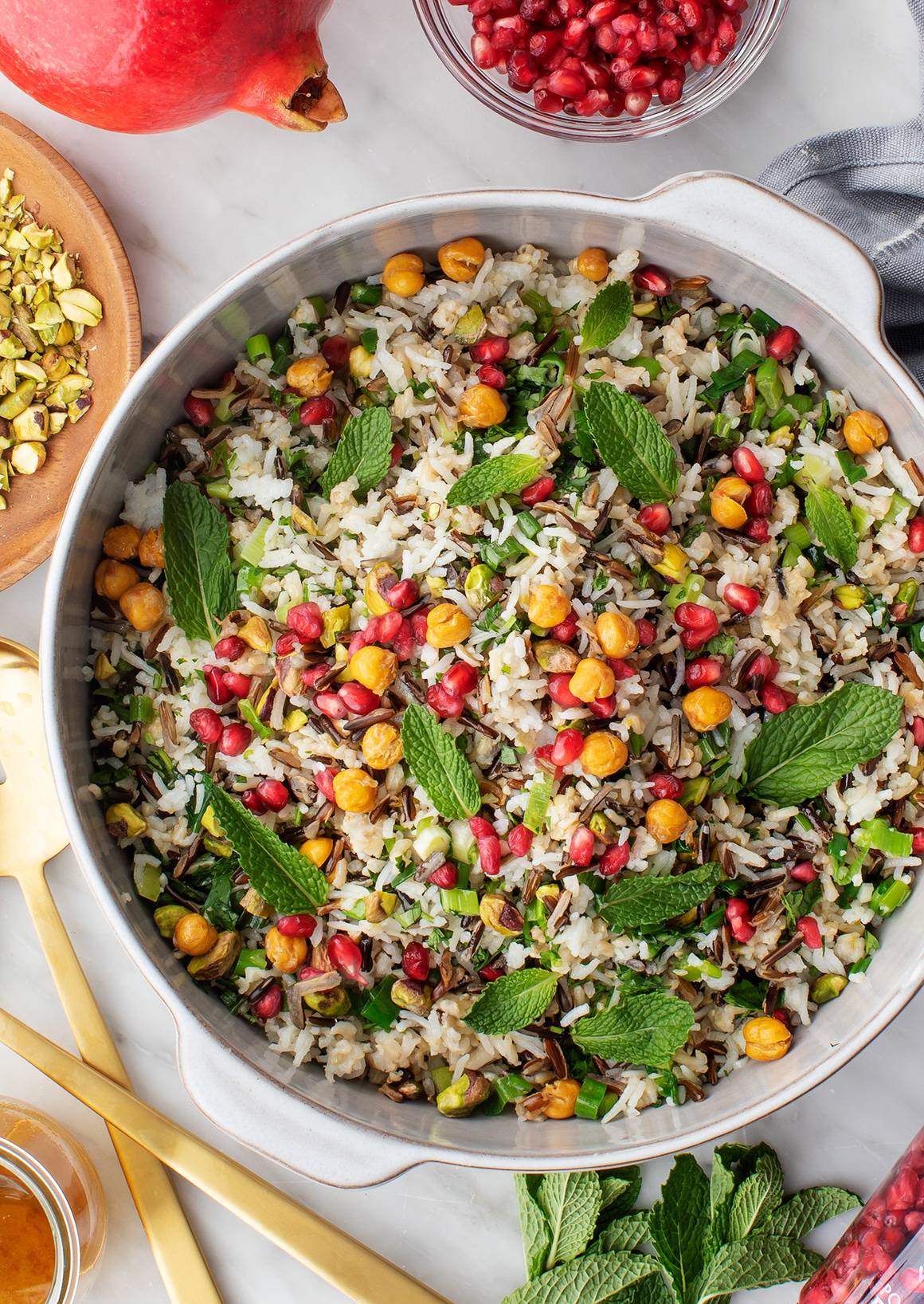 Pomegranate rice salad