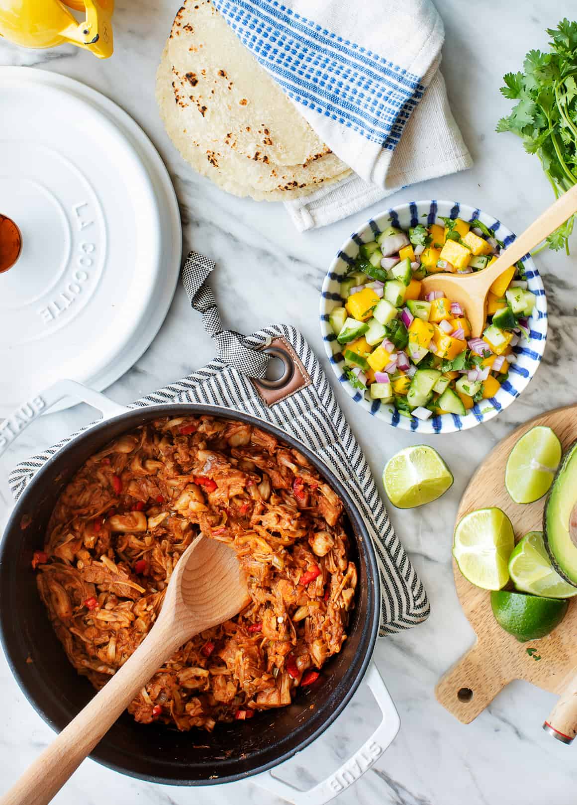 Plant-based jackfruit taco meat