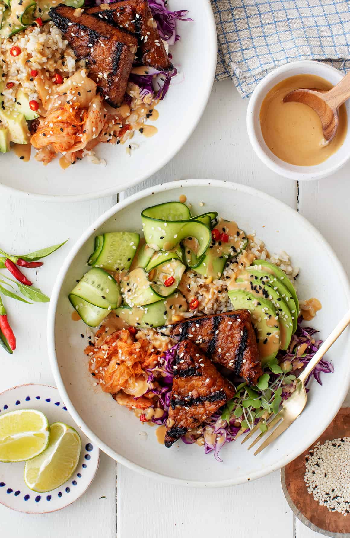 Lemon Tempeh Air Fryer Sheet Pan Dinner