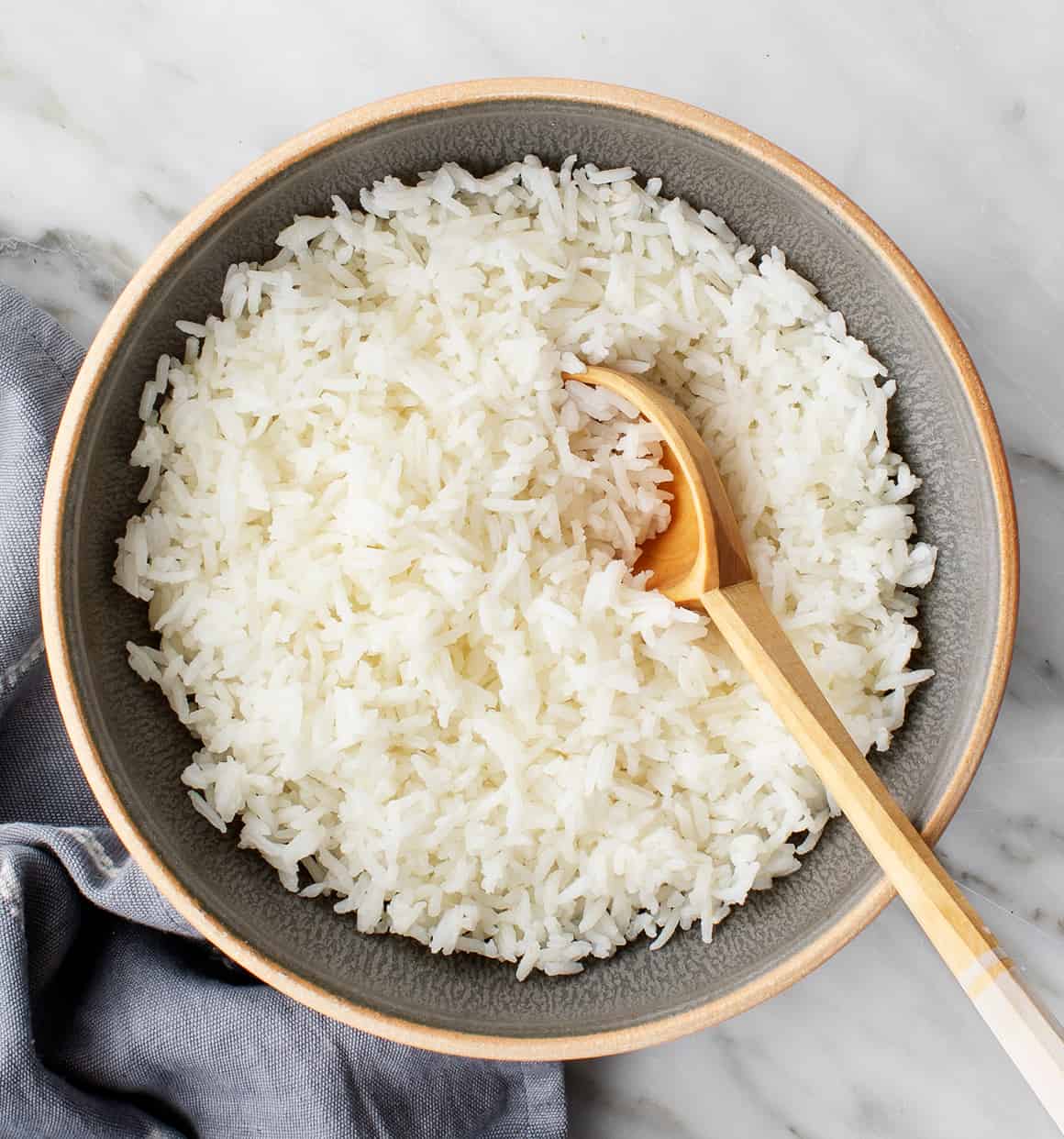 White rice in a bowl