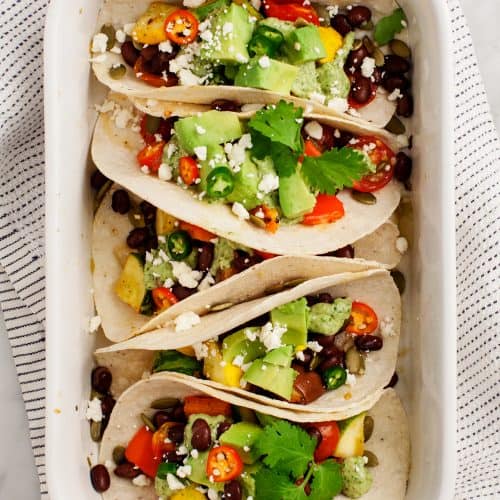Vegetarian Tacos with Avocado Sauce-image