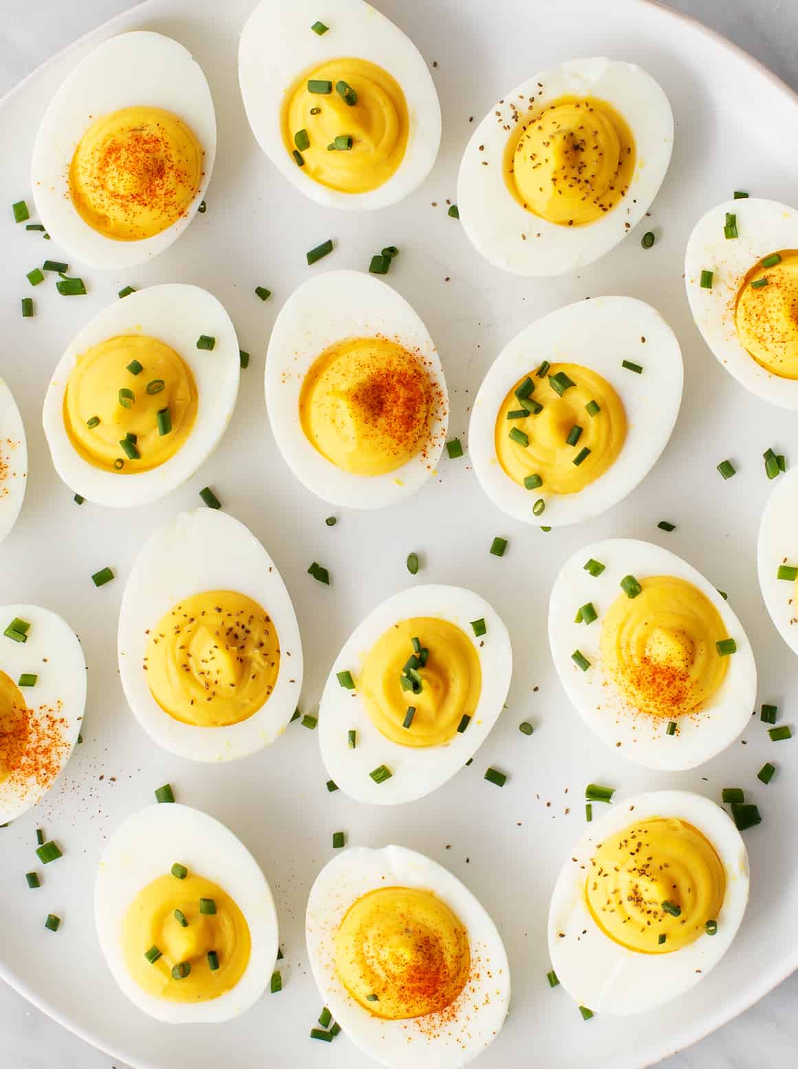 Greek yogurt deviled eggs