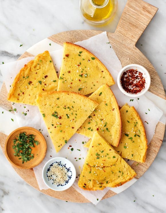 Party appetizers - Socca flatbread