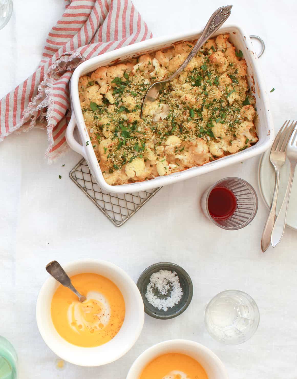 vegan cauliflower gratin