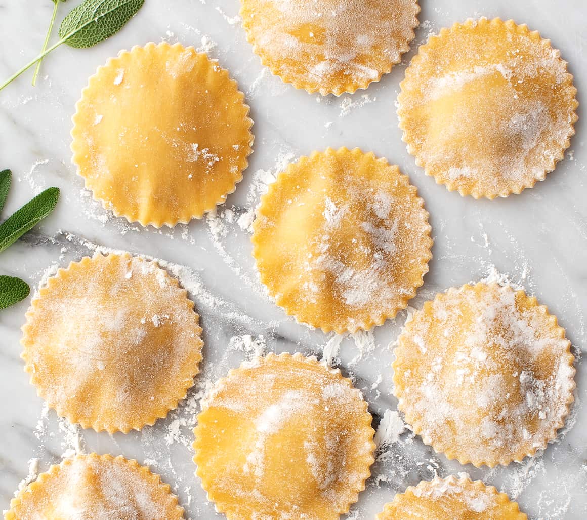 Homemade ravioli