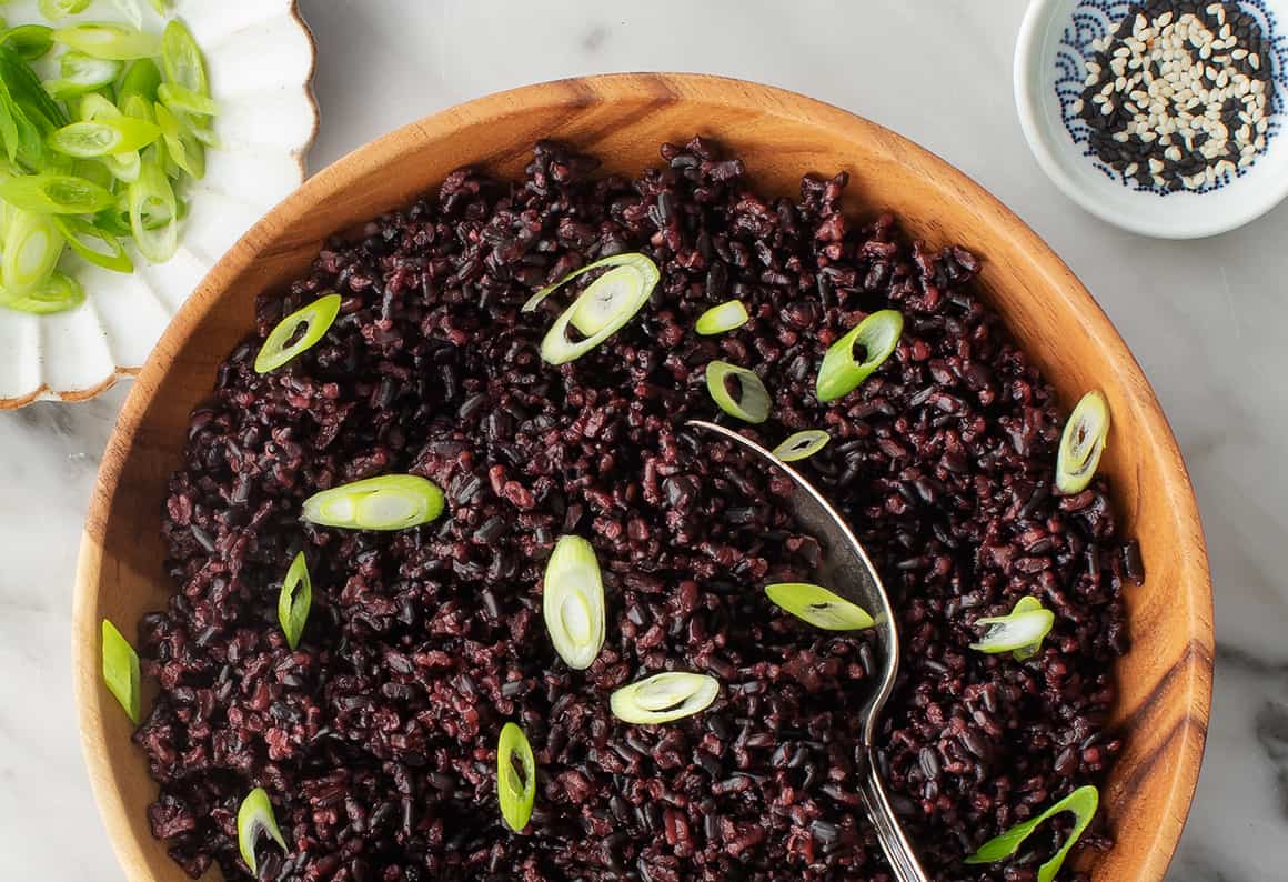 How to Cook Black Rice in the Rice Cooker - Yup, it's Vegan