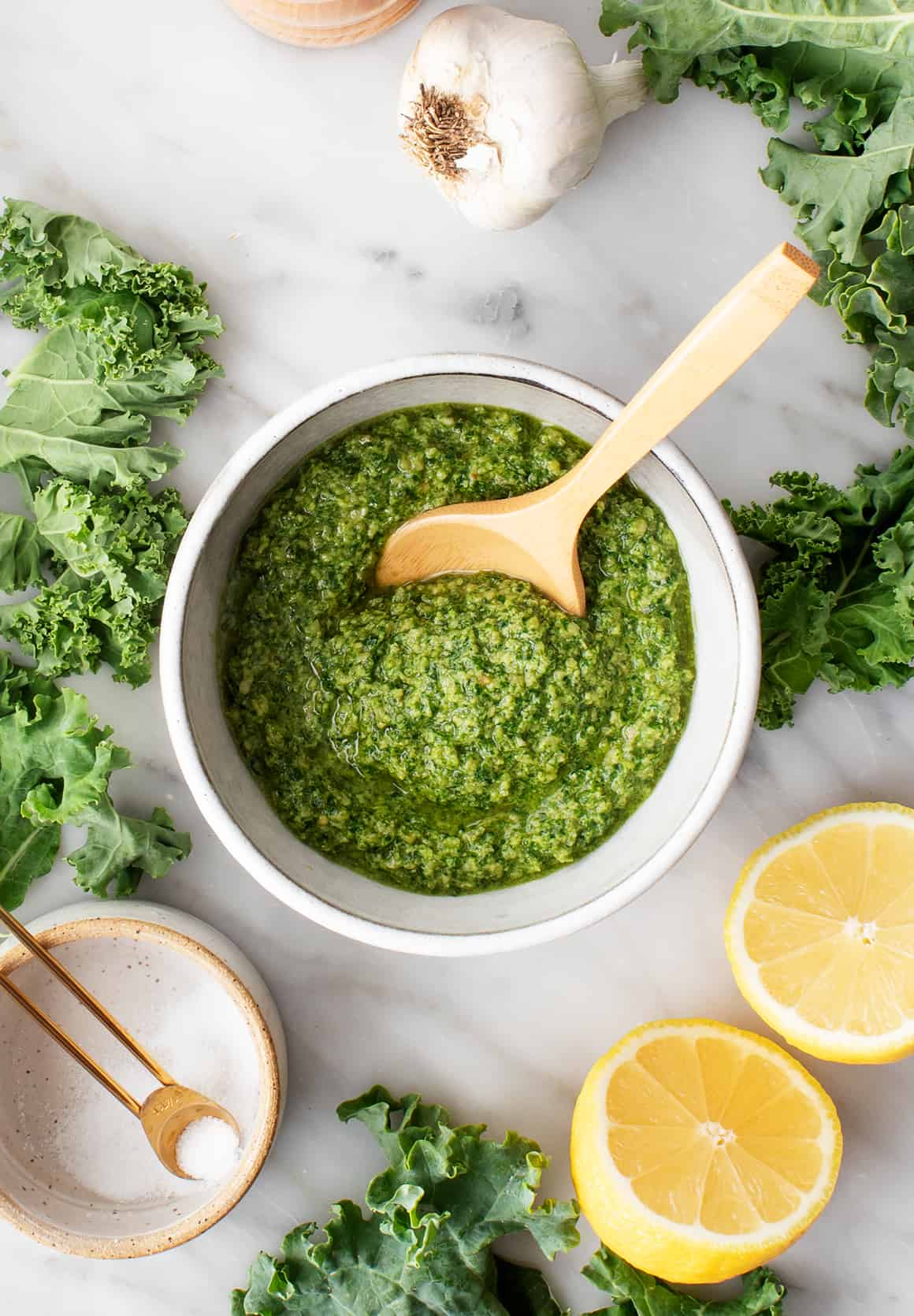 Kale pesto pasta, Recipe