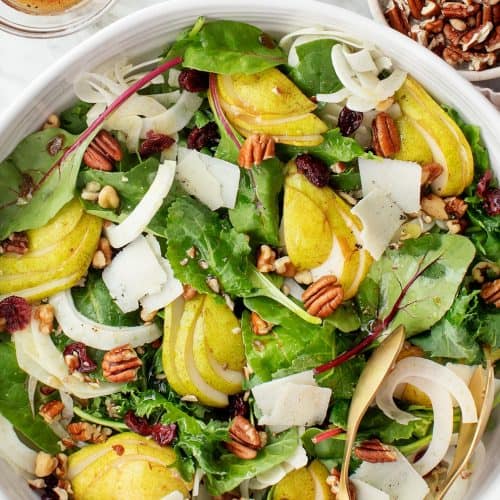 Winter Salad Recipes: Pear Salad with Balsamic & Walnuts-image