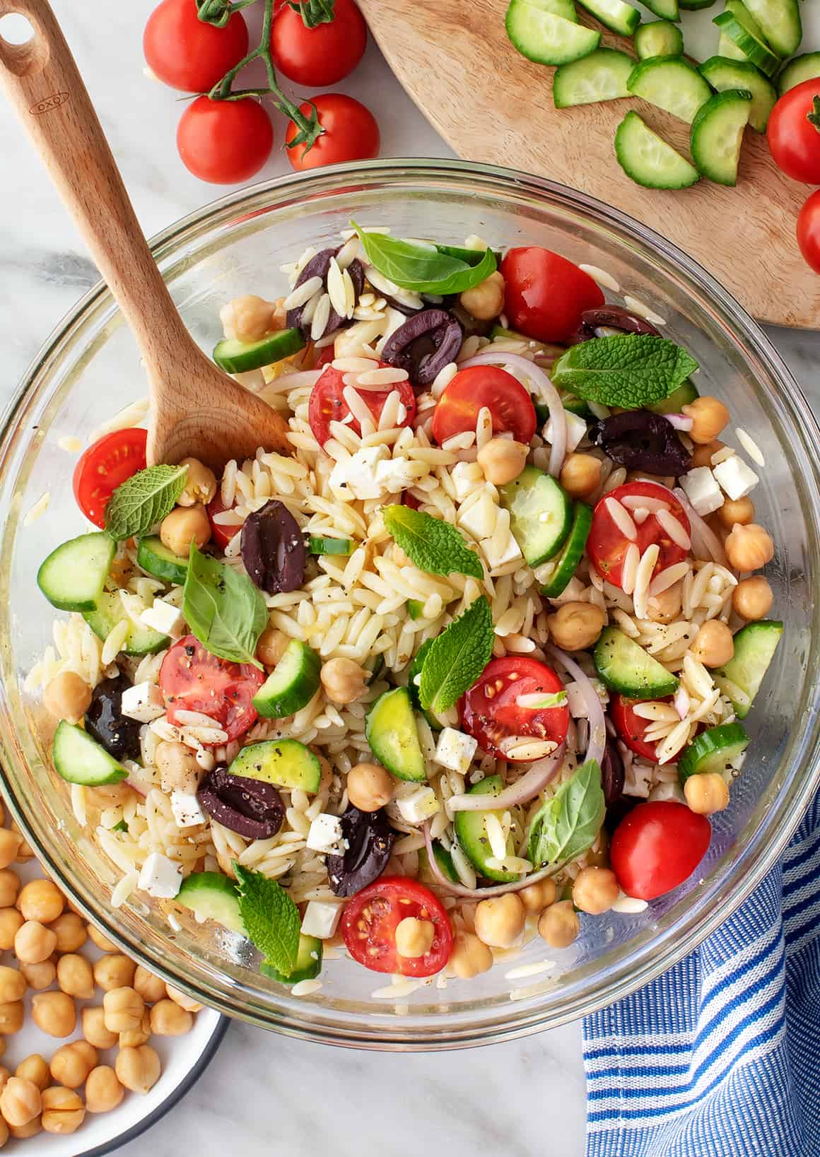 Lunch Meal Prep Greek Salad Bowl Recipe - Rainbow Delicious