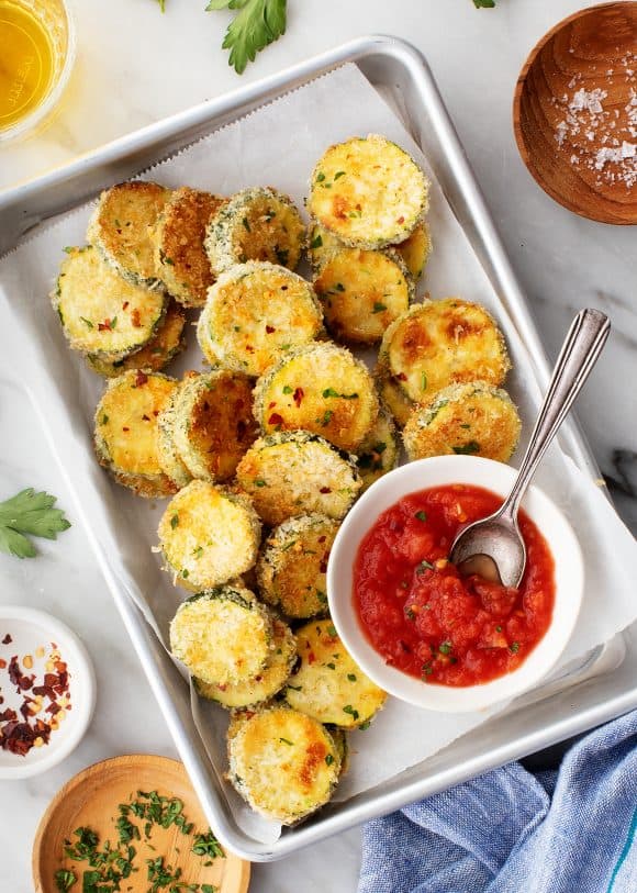 Easy appetizer recipes - Air fryer zucchini chips