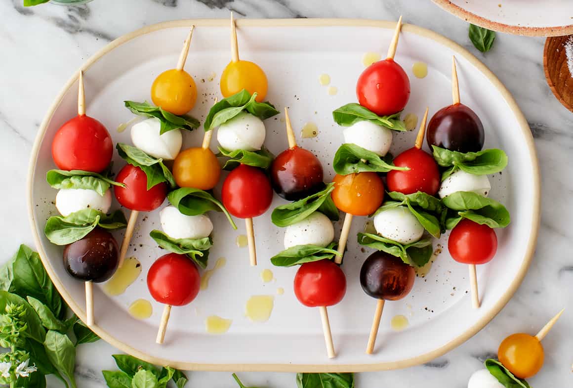 Wooden Mozzarella and Tomato in a Tin