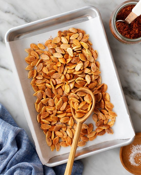 Party appetizers - Roasted pumpkin seeds